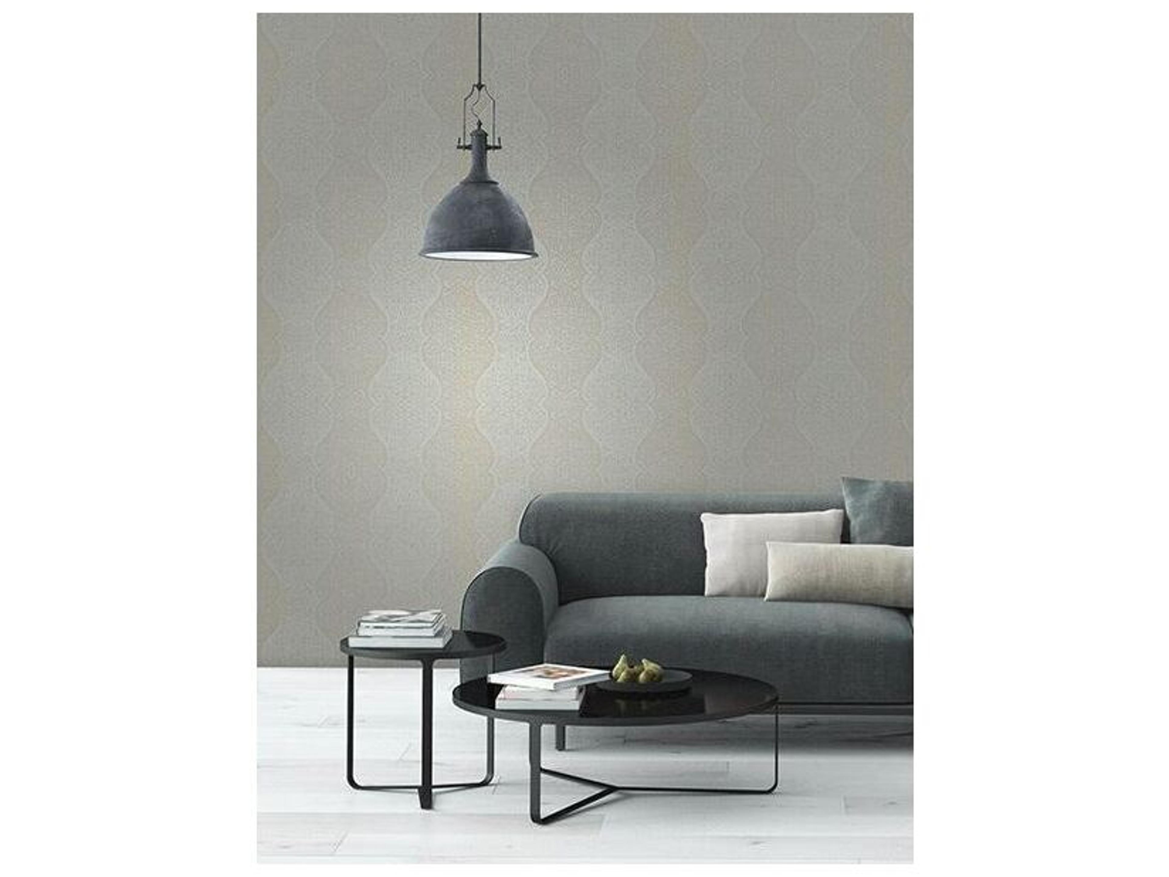 Brewster Home Fashions Decorline Cadence Blue Scroll Wallpaper