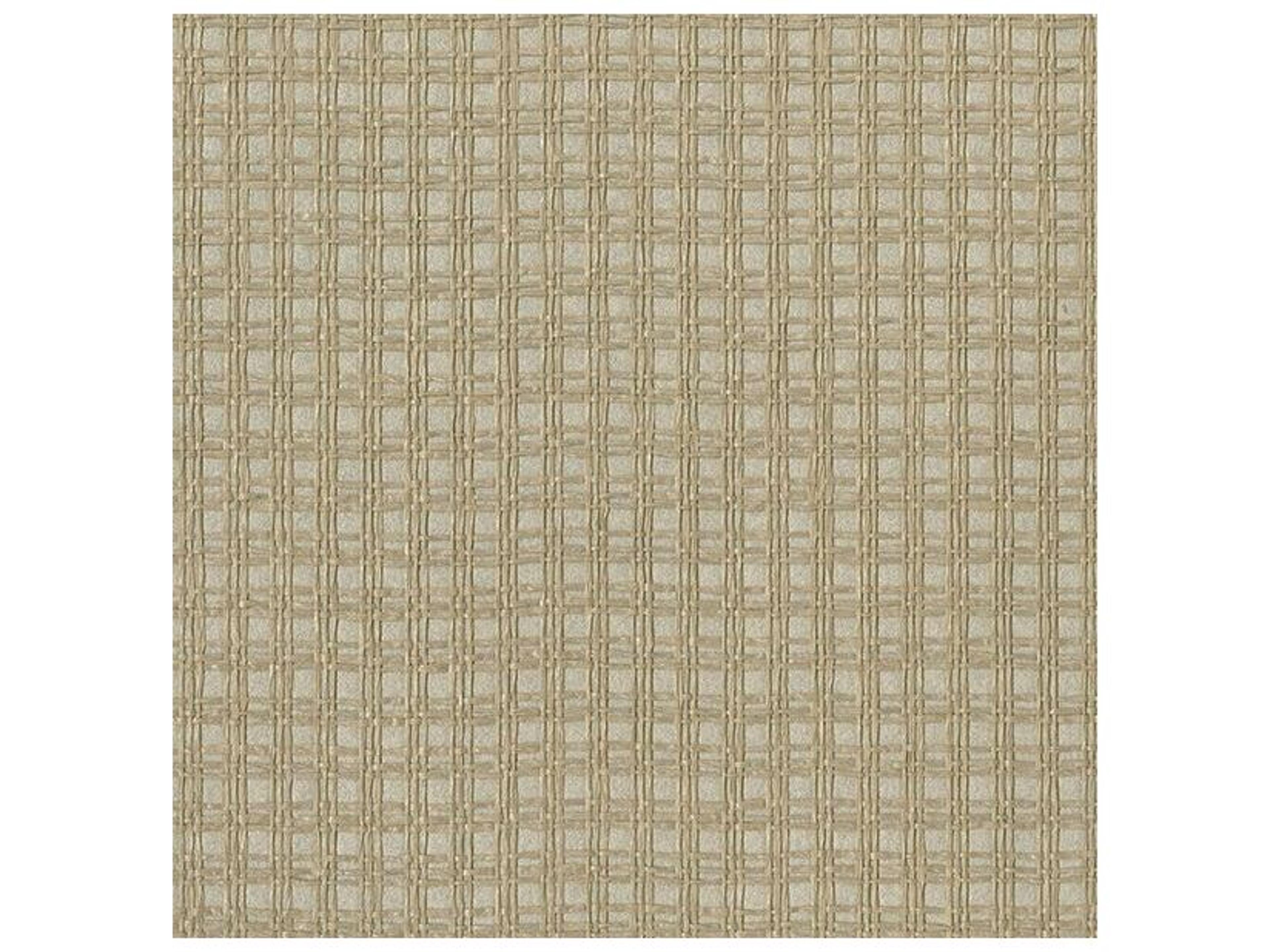 Kenneth James Kori Khaki Grasscloth Wallpaper