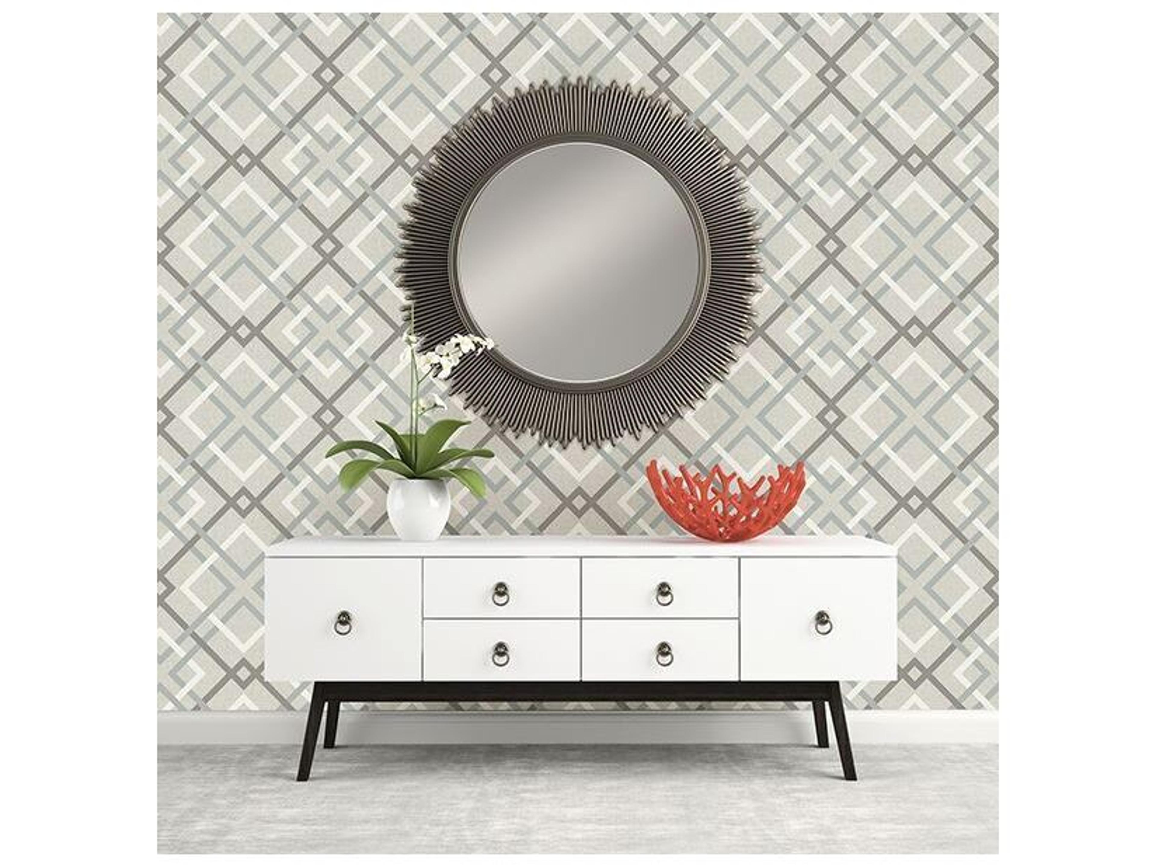 Brewster Home Fashions A-street Prints Saltire Taupe Plaid Wallpaper