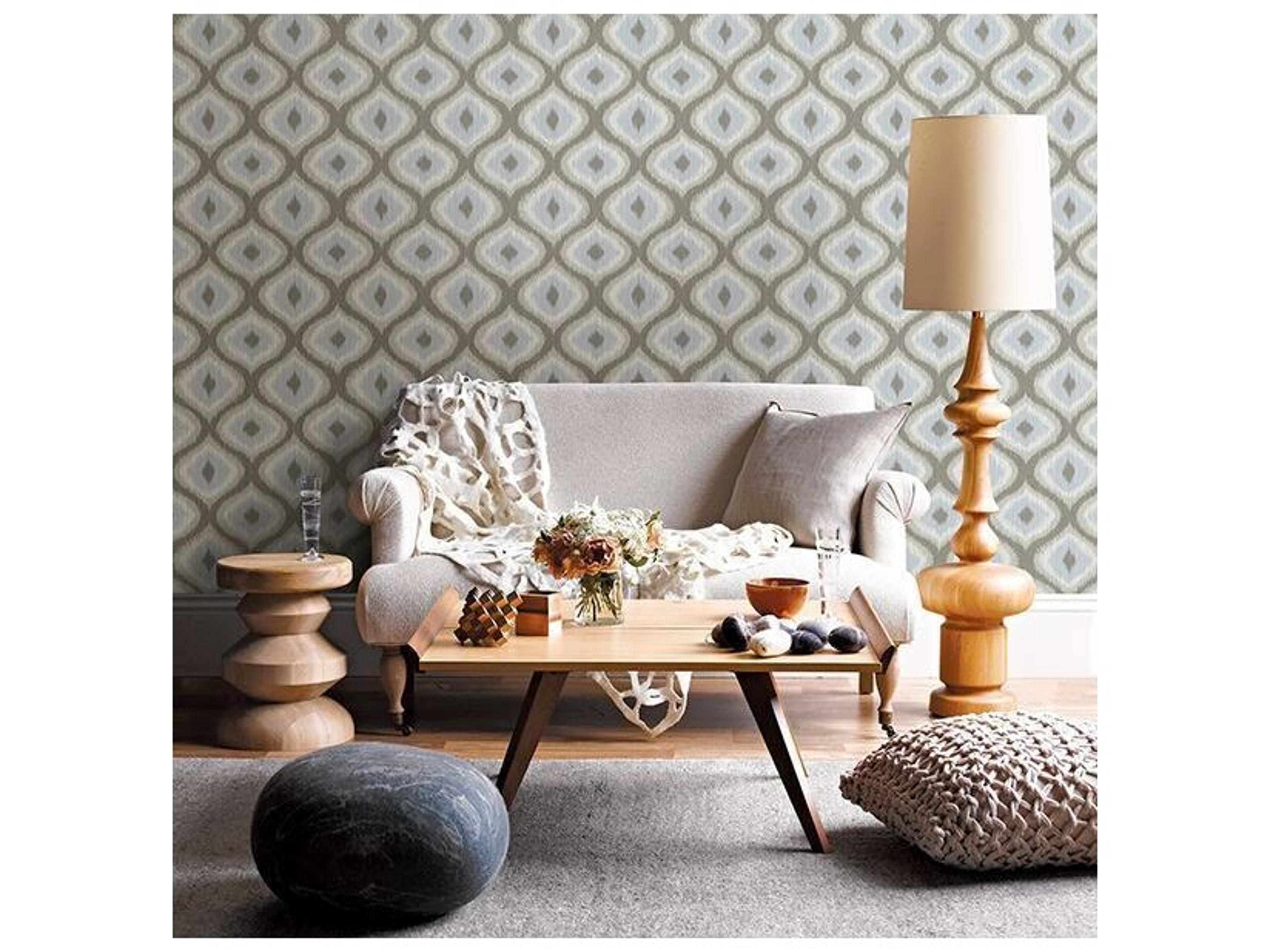 Brewster Home Fashions A-street Prints Abra Grey Ogee Wallpaper