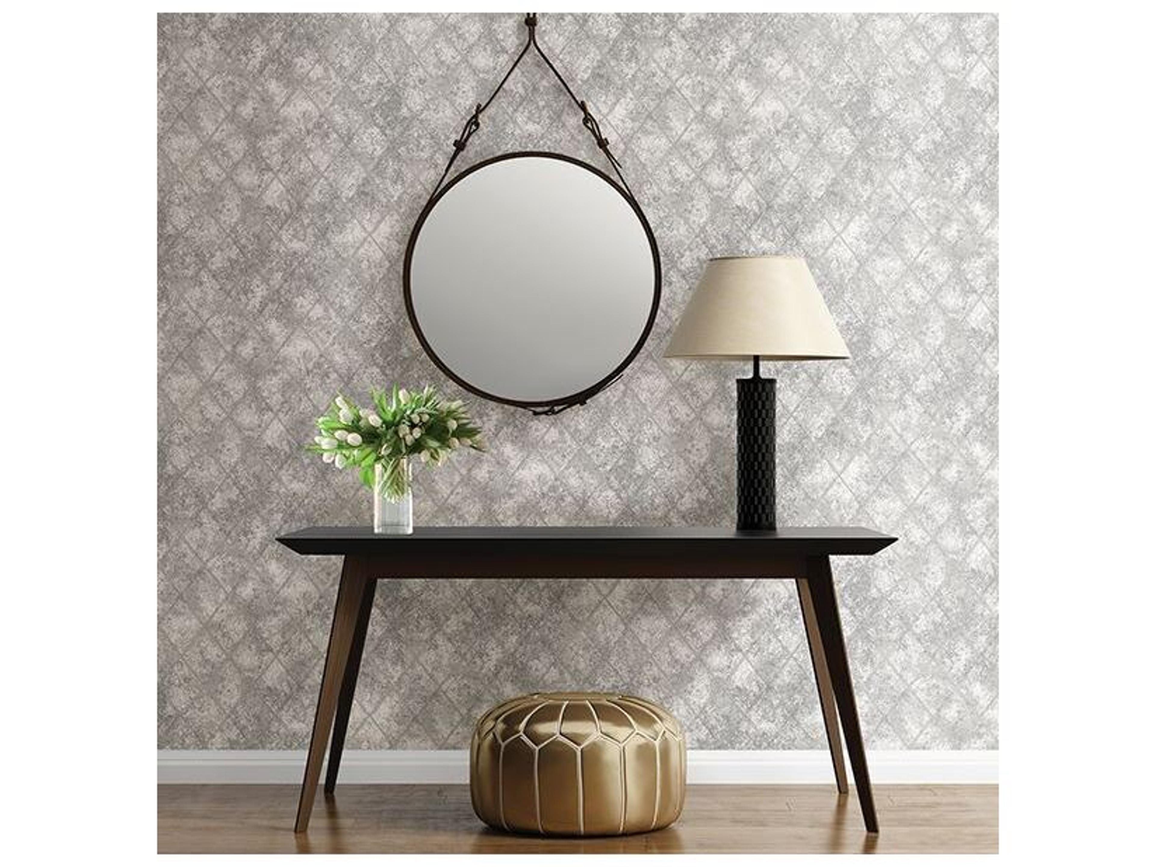 Brewster Home Fashions A-street Prints Mercury Glass Silver Distressed Metallic Wallpaper