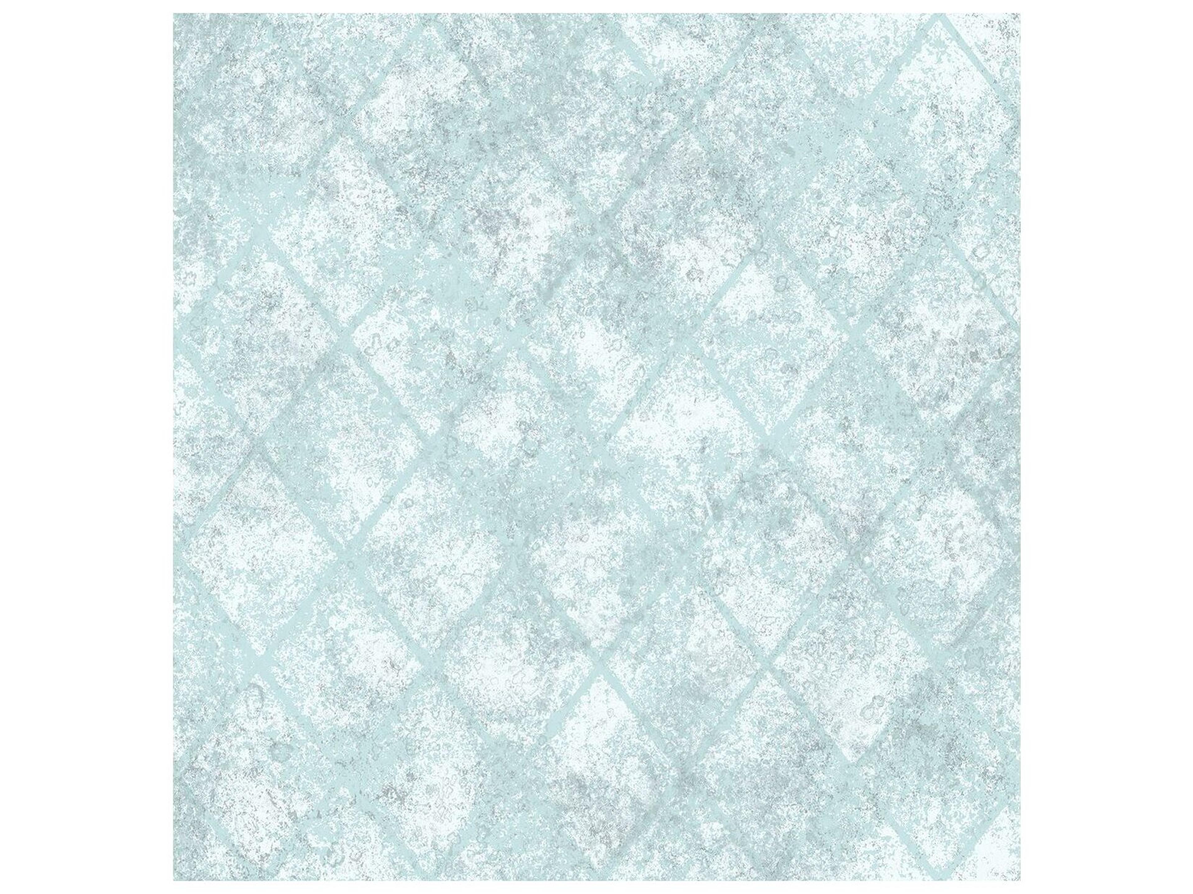 A-street Prints Mercury Glass Blue Distressed Metallic Wallpaper