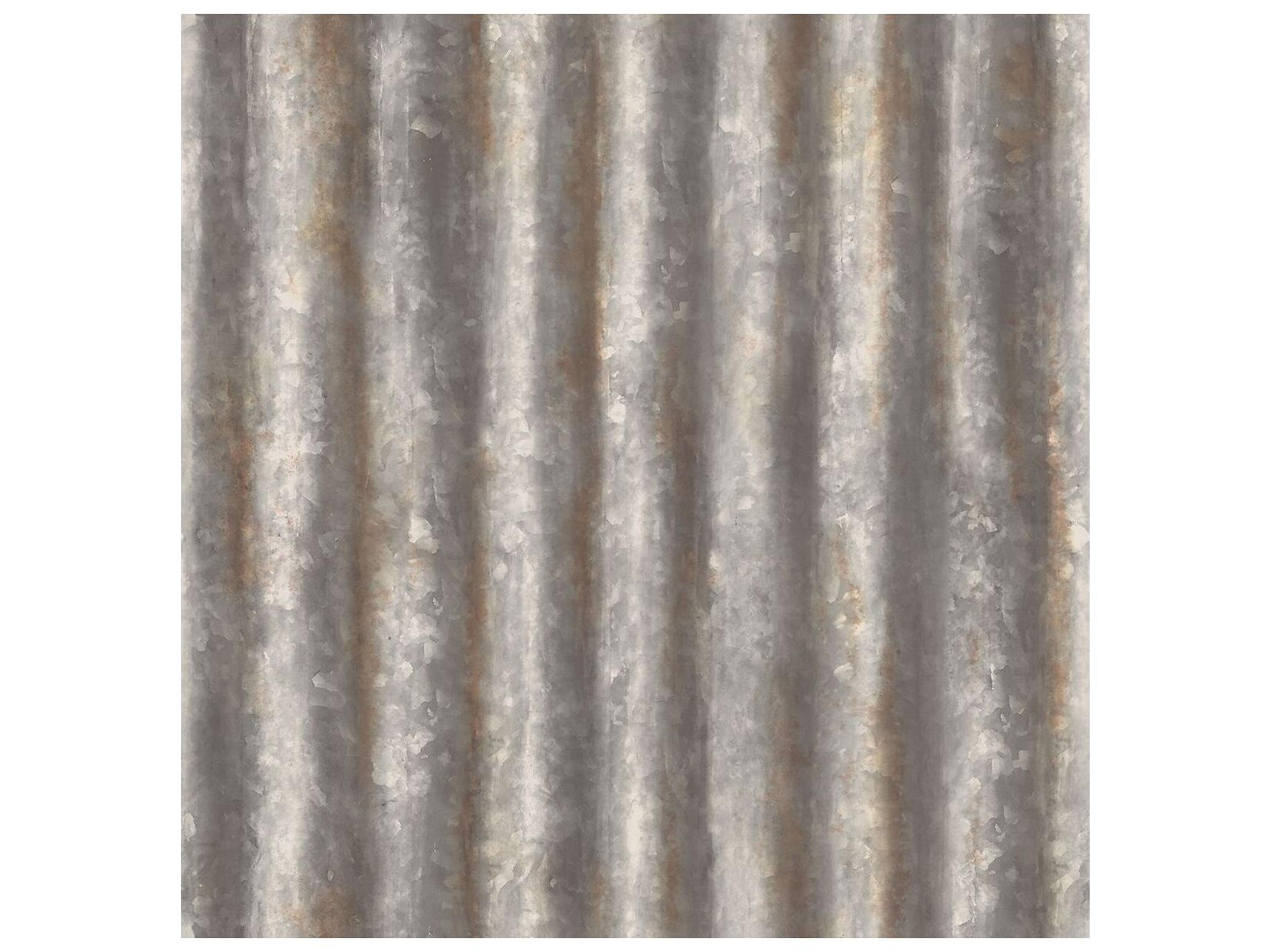A-street Prints Corrugated Metal Charcoal Industrial Texture Wallpaper