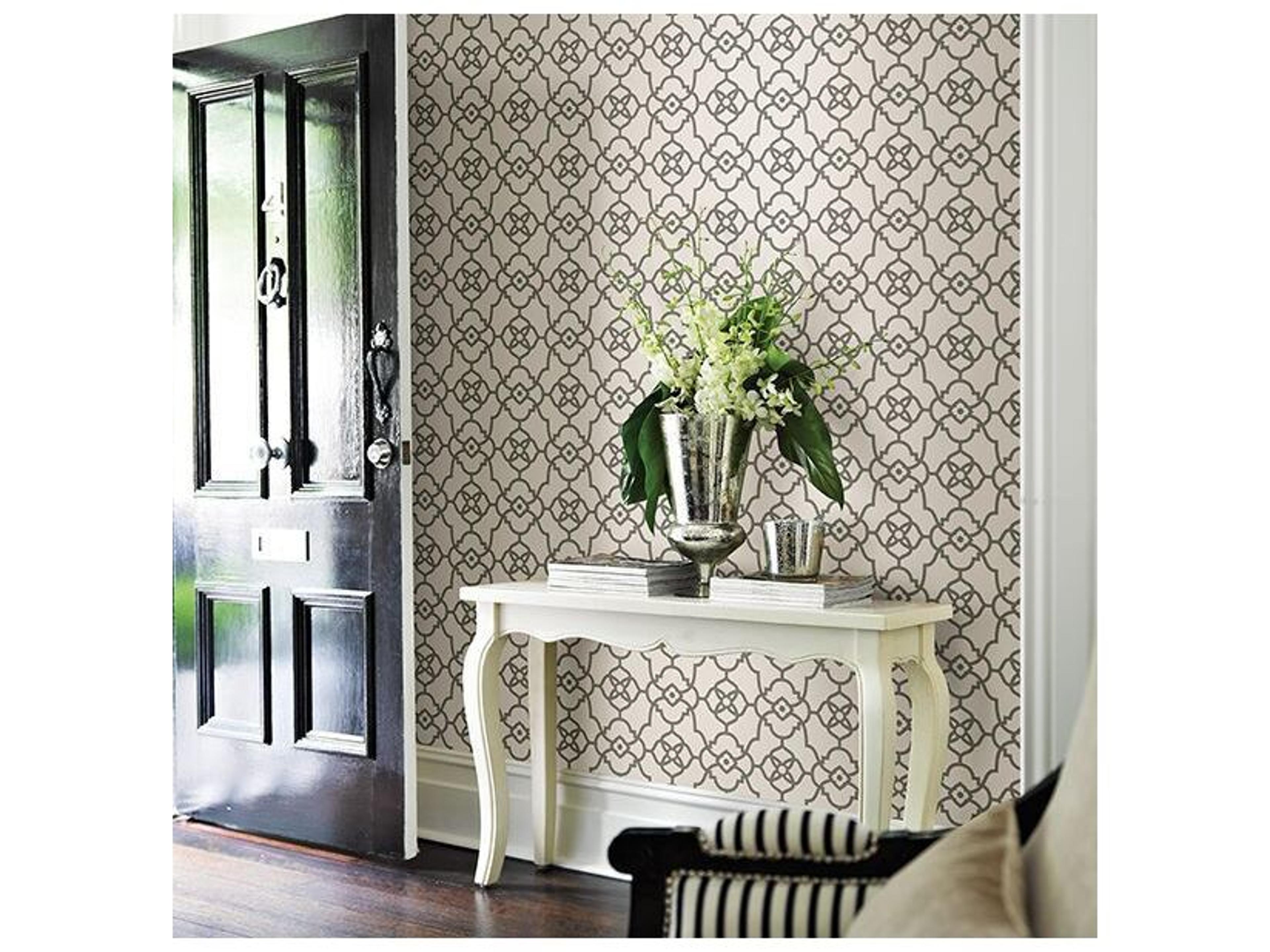 Brewster Home Fashions A-street Prints Atrium Grey Trellis Wallpaper