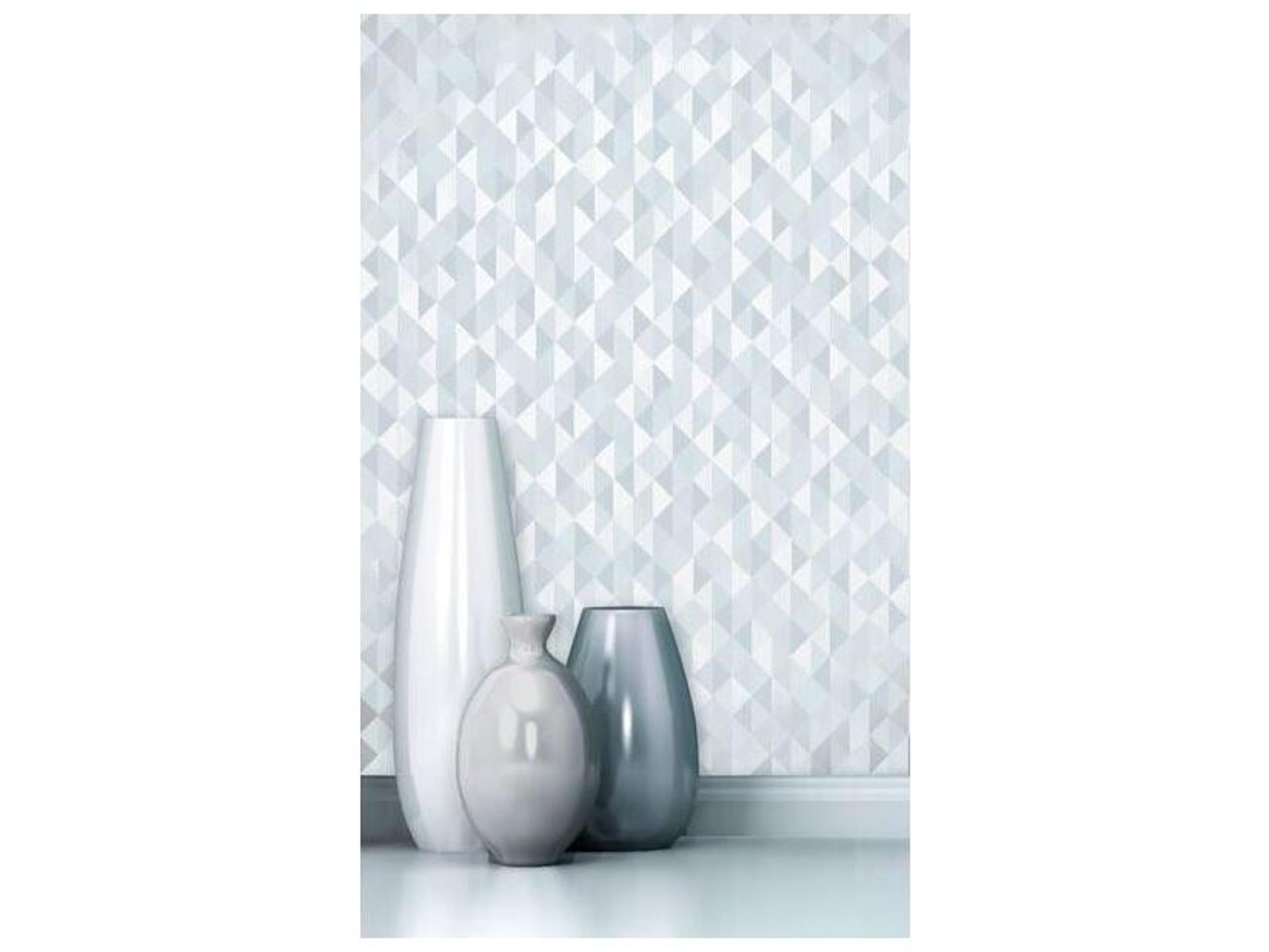 Brewster Home Fashions For Your Bath Iii Ethan Silver Triangle Wallpaper