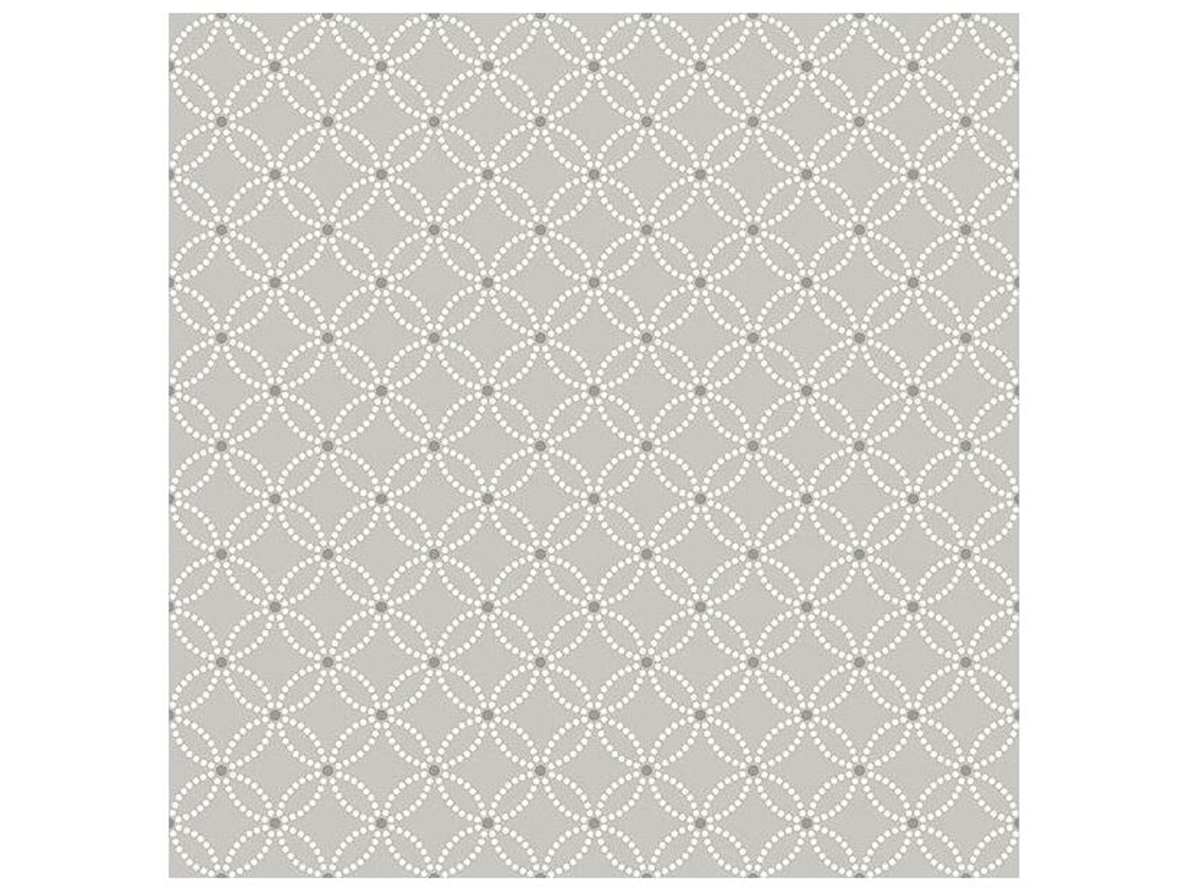 For Your Bath Iii Kinetic Grey Geometric Floral Wallpaper