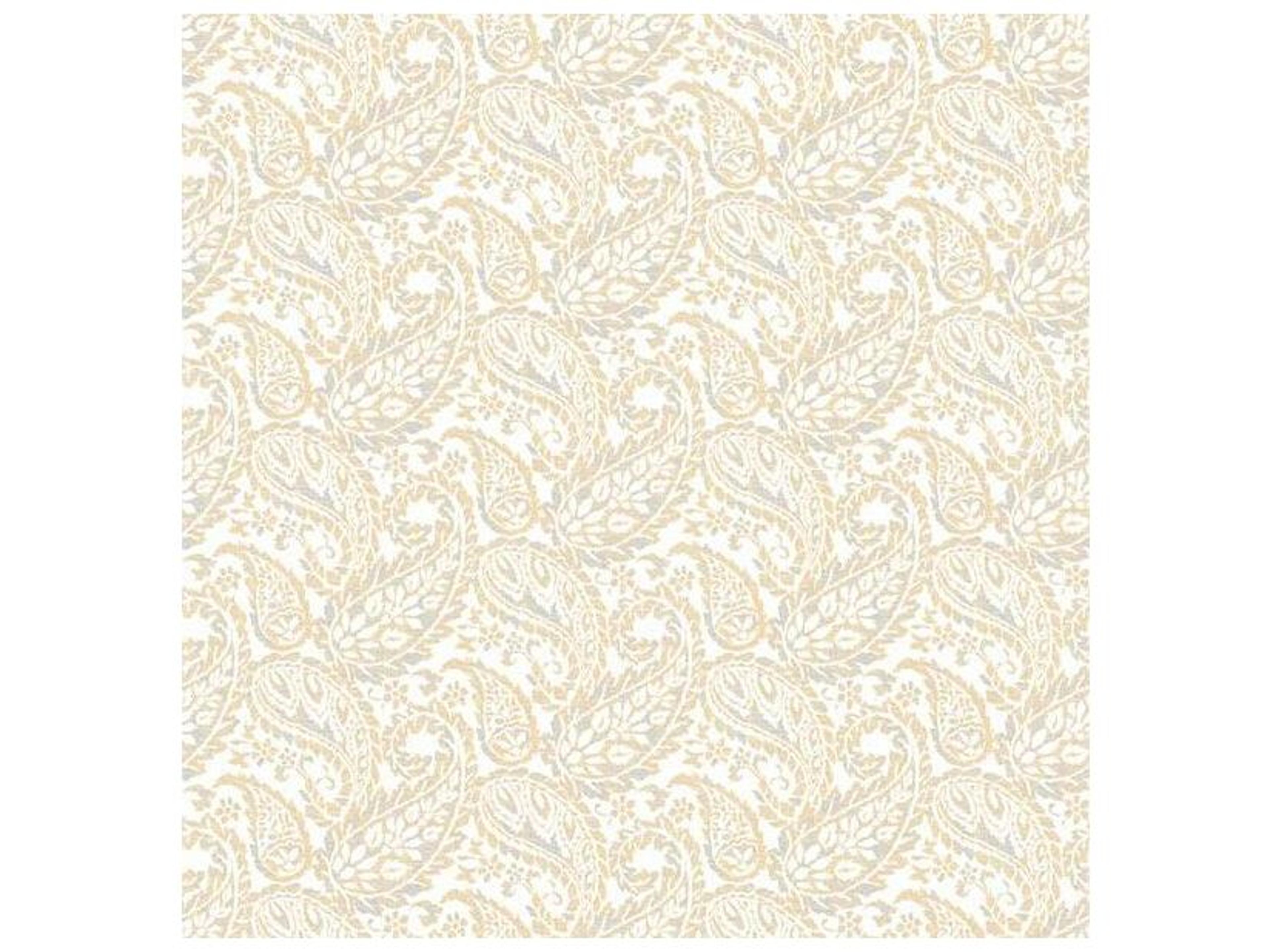 For Your Bath Iii Adrian Honey Paisley Wallpaper