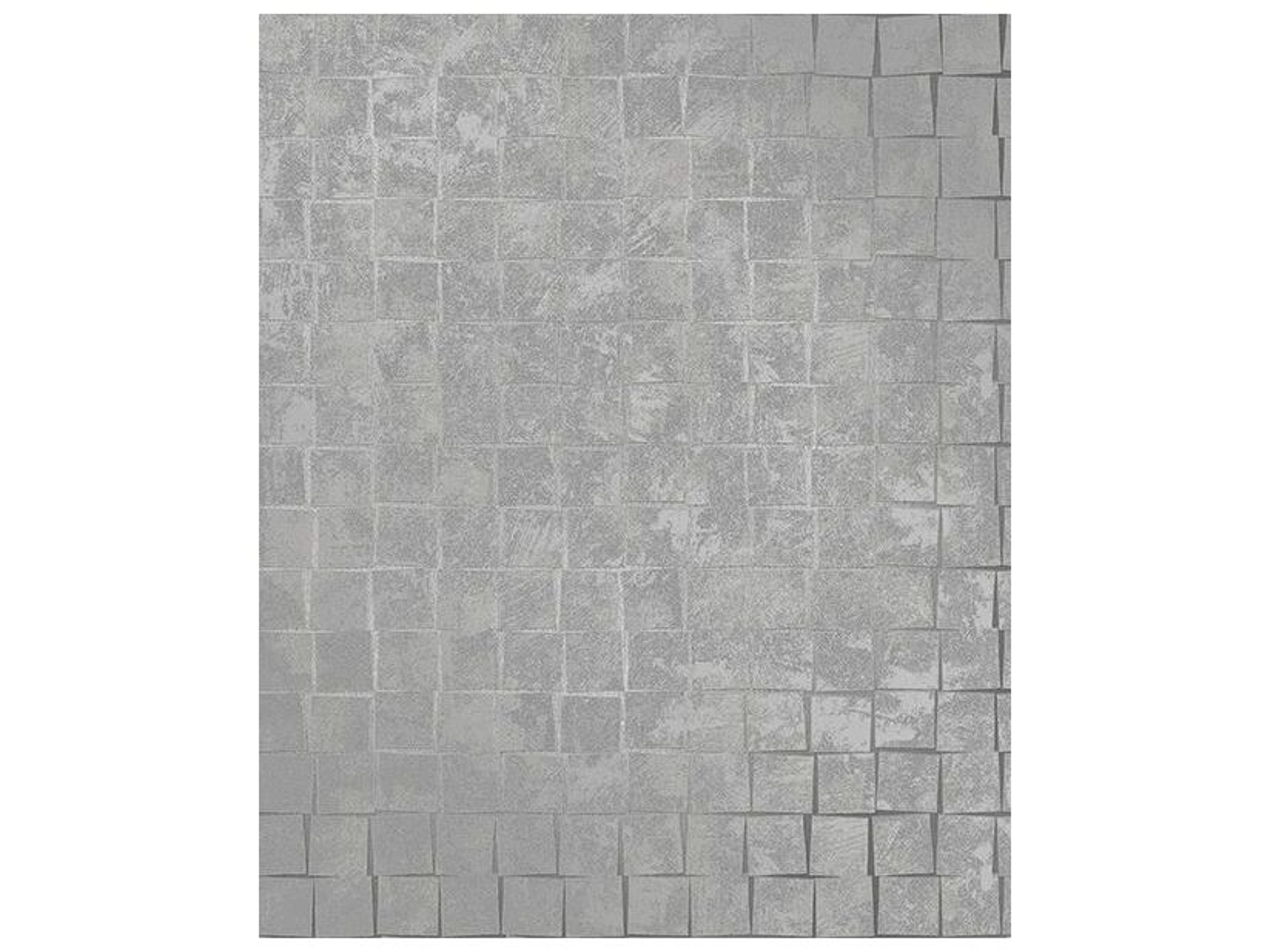 For Your Bath Iii Dagmar Silver Medium Squares Wallpaper