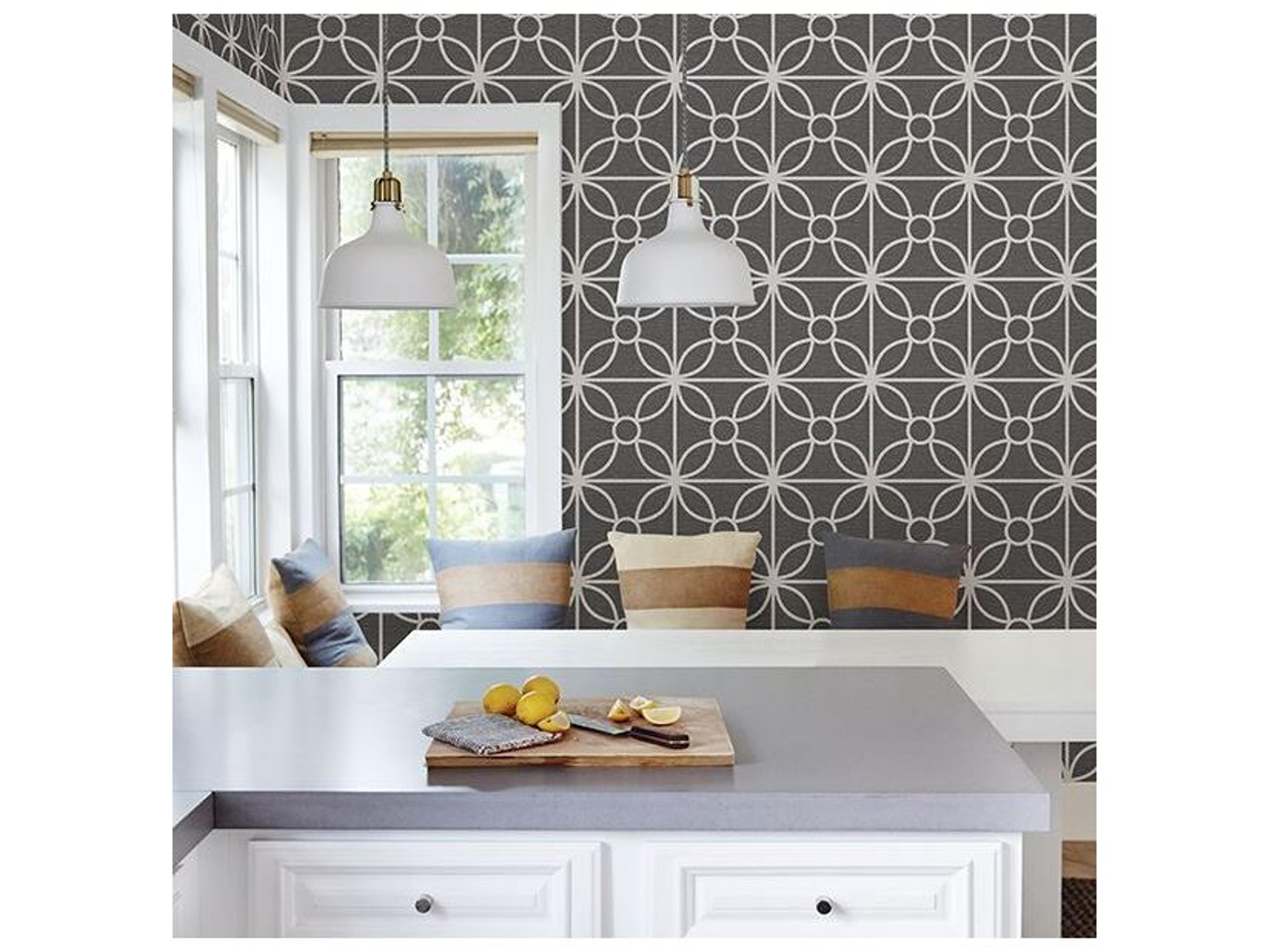 Brewster Home Fashions A-street Prints Savvy Black Geometric Wallpaper
