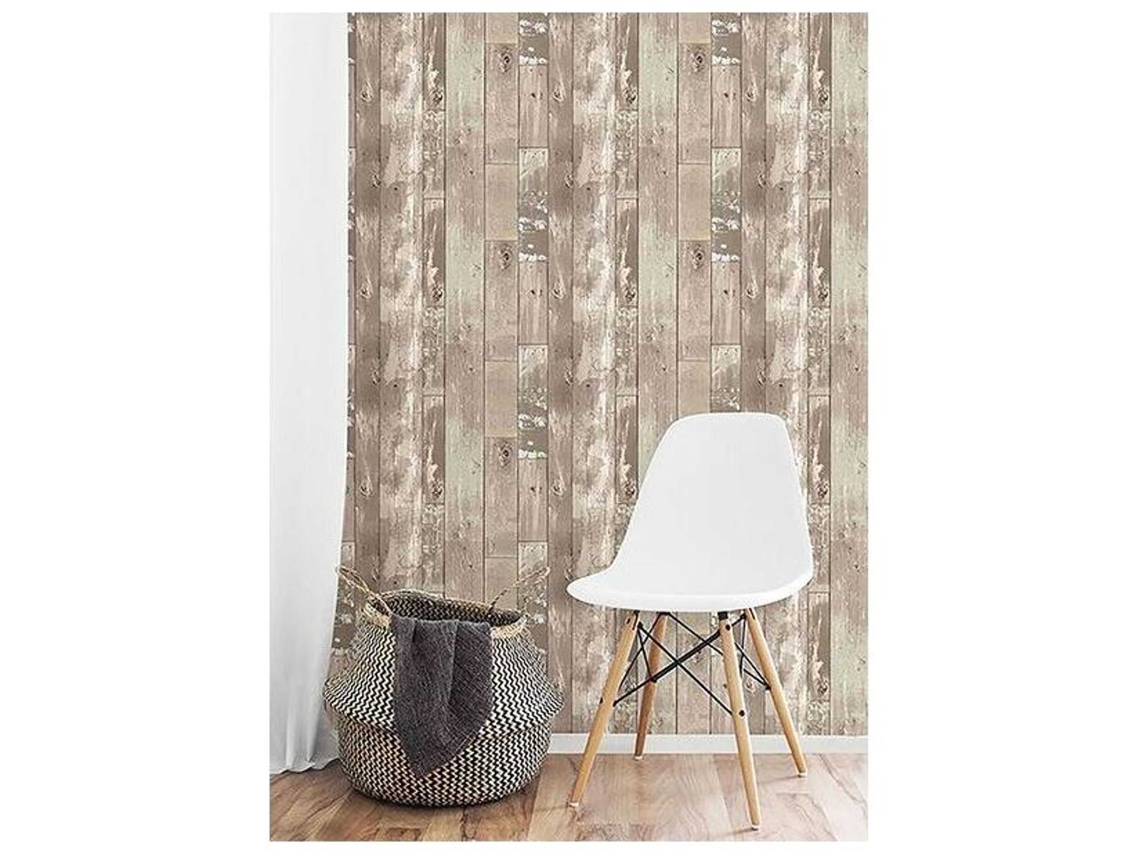 Brewster Home Fashions Texture Trends Ii Heim Taupe Distressed Wood Panel Wallpaper