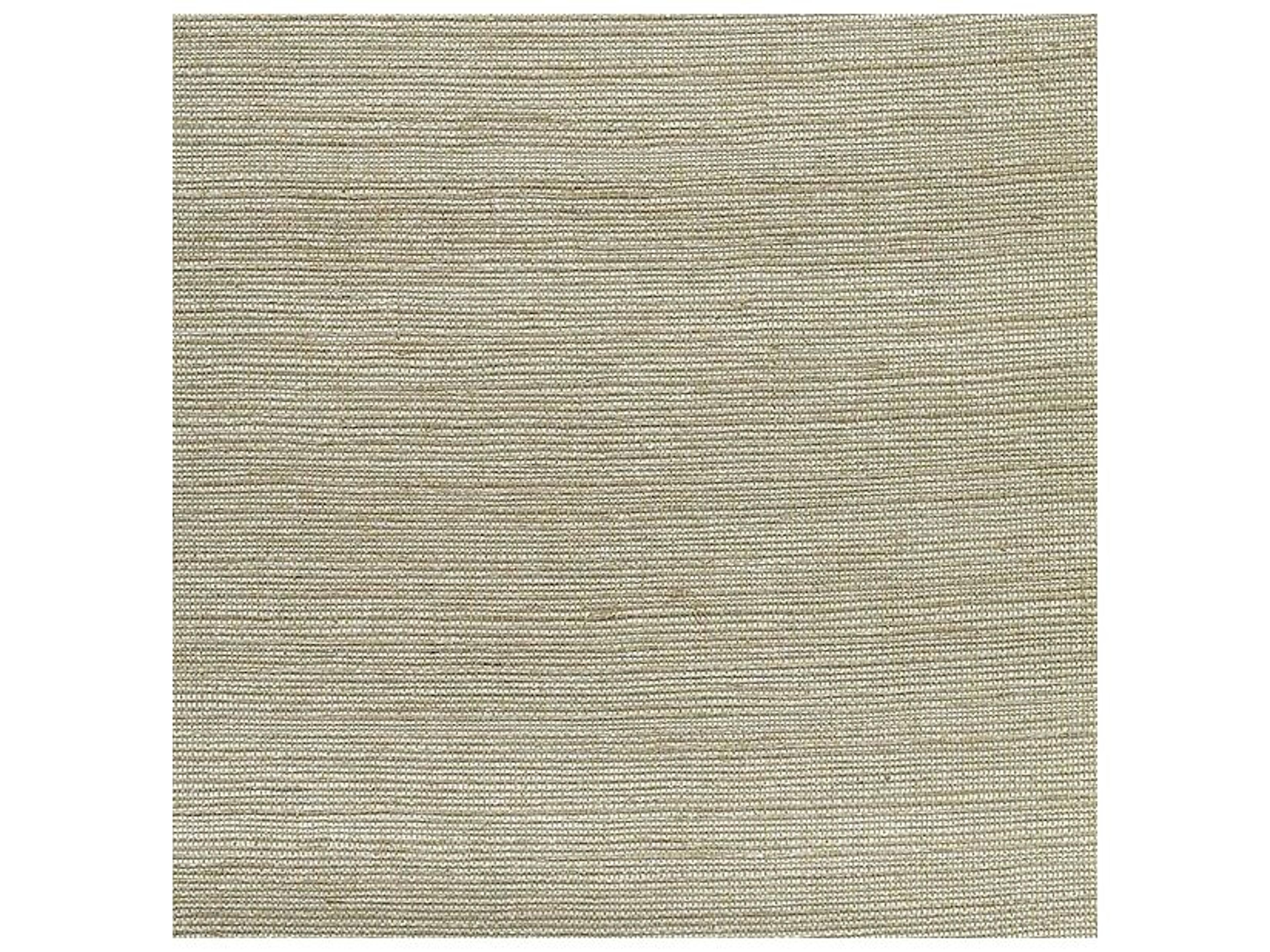 Kenneth James Galan Silver Grasscloth Wallpaper