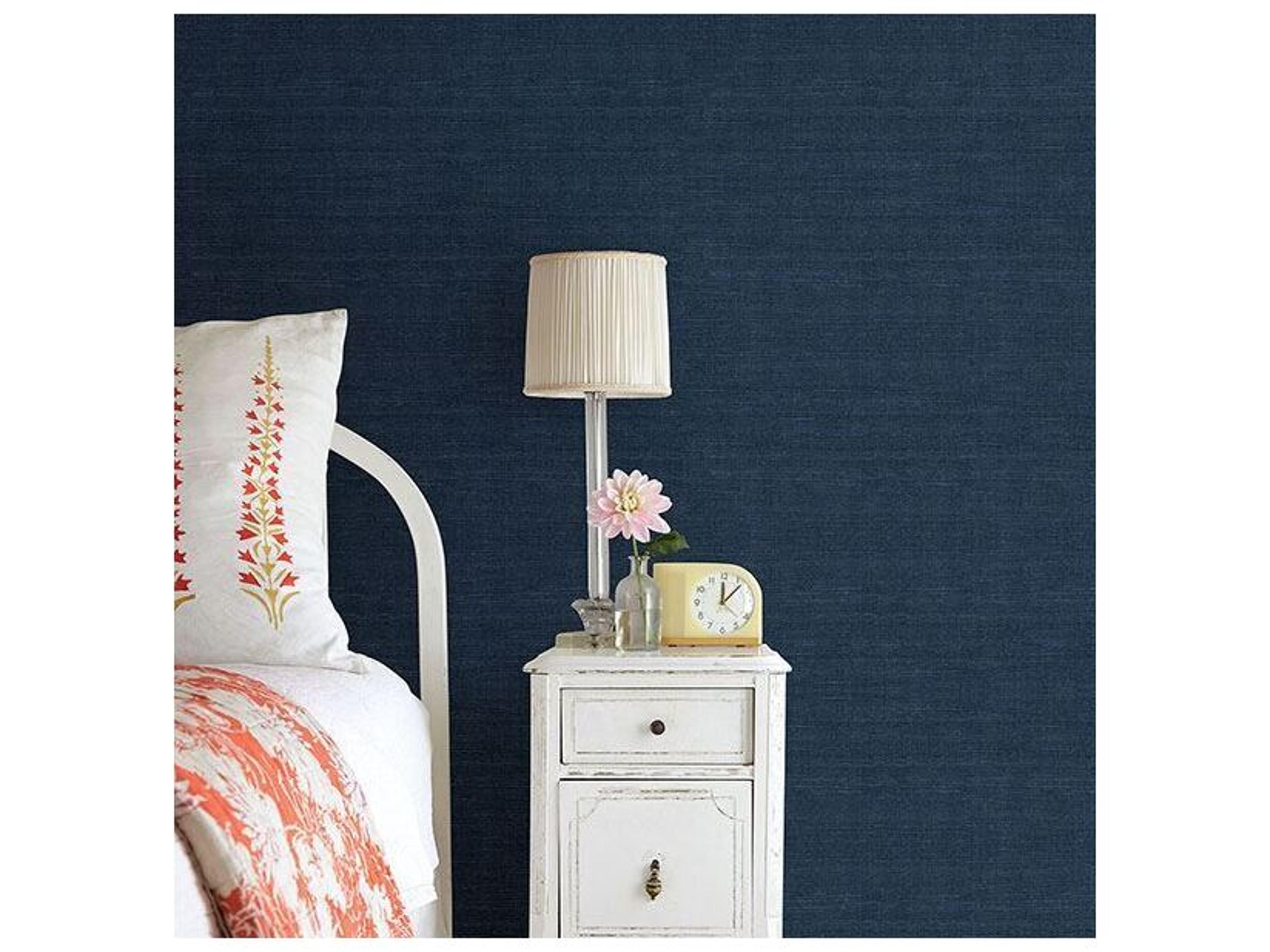 Brewster Home Fashions Kenneth James Peninsula Navy Sisal Grasscloth Wallpaper