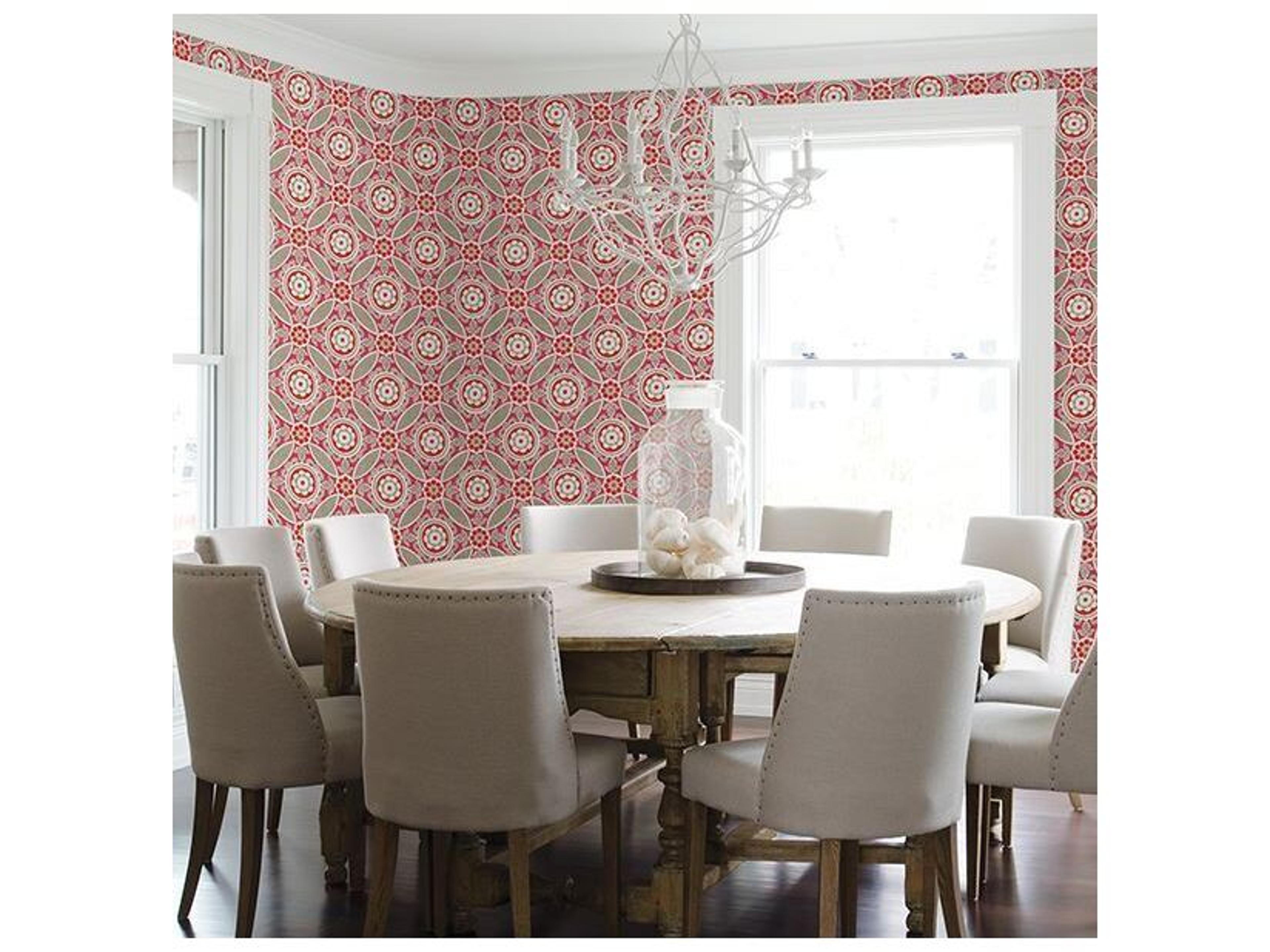 Brewster Home Fashions A-street Prints Maya Pink Medallion Wallpaper
