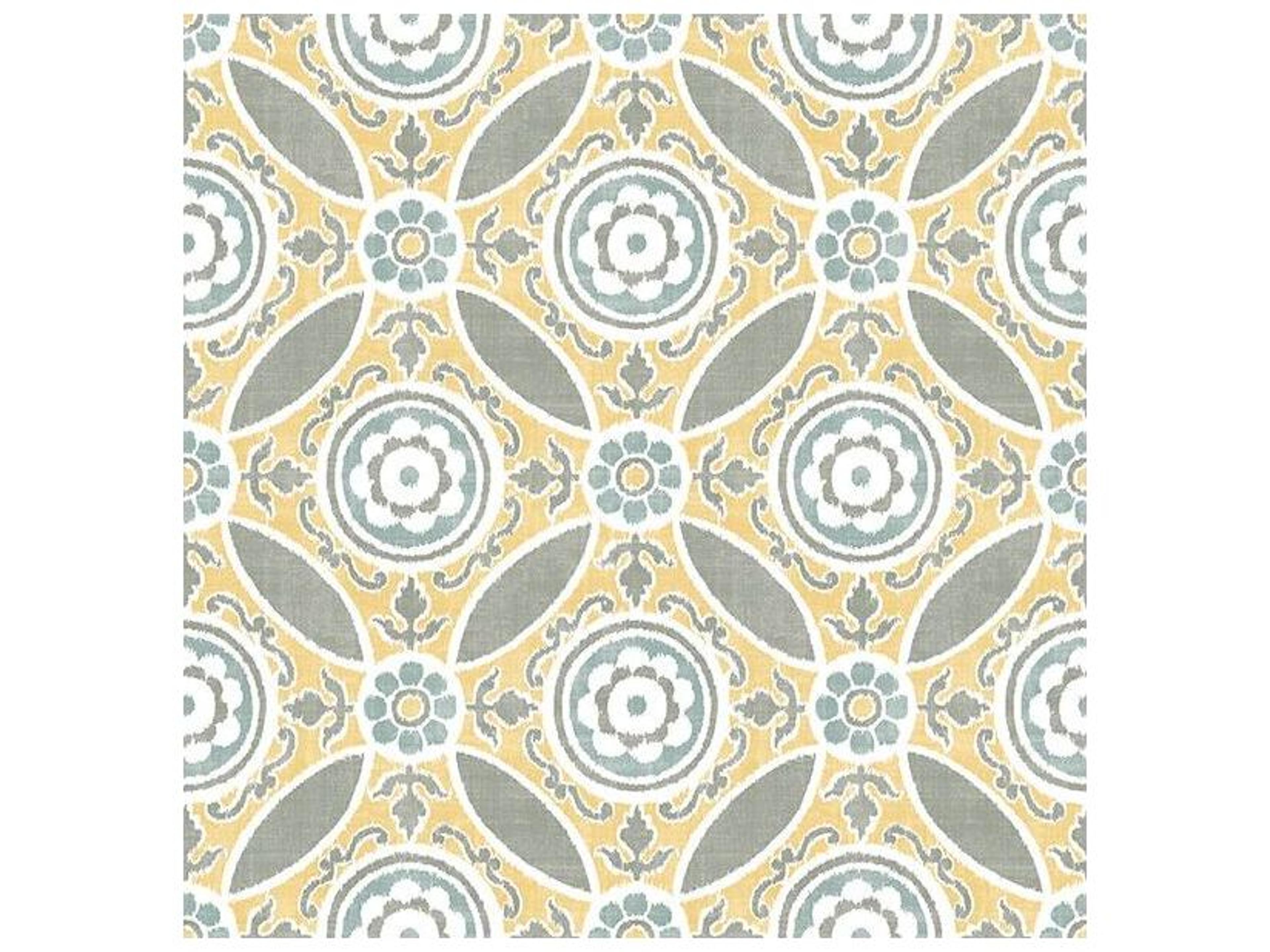 A-street Prints Maya Yellow Medallion Wallpaper