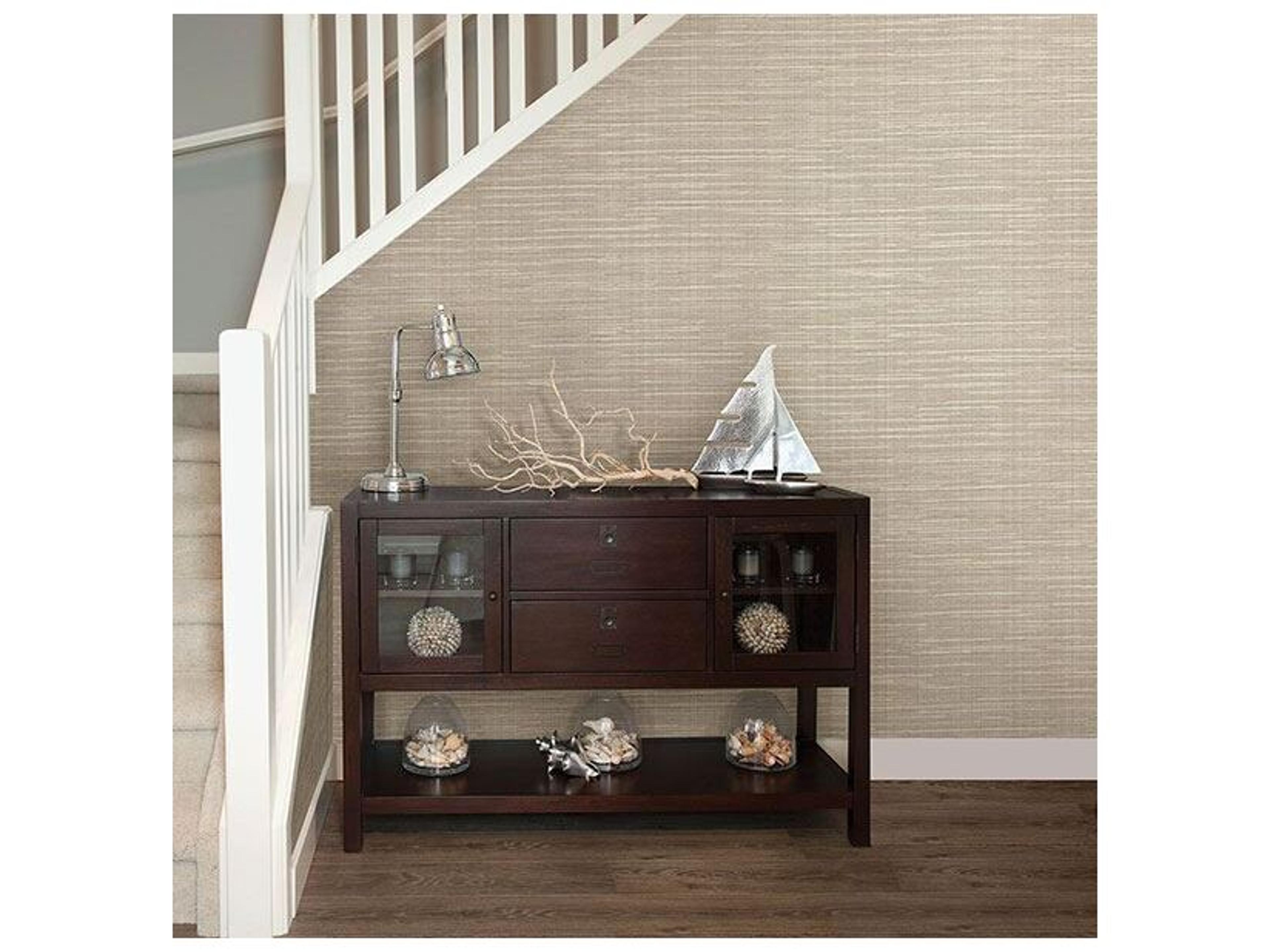 Brewster Home Fashions Warner Textures Bay Ridge Beige Faux Grasscloth Wallpaper