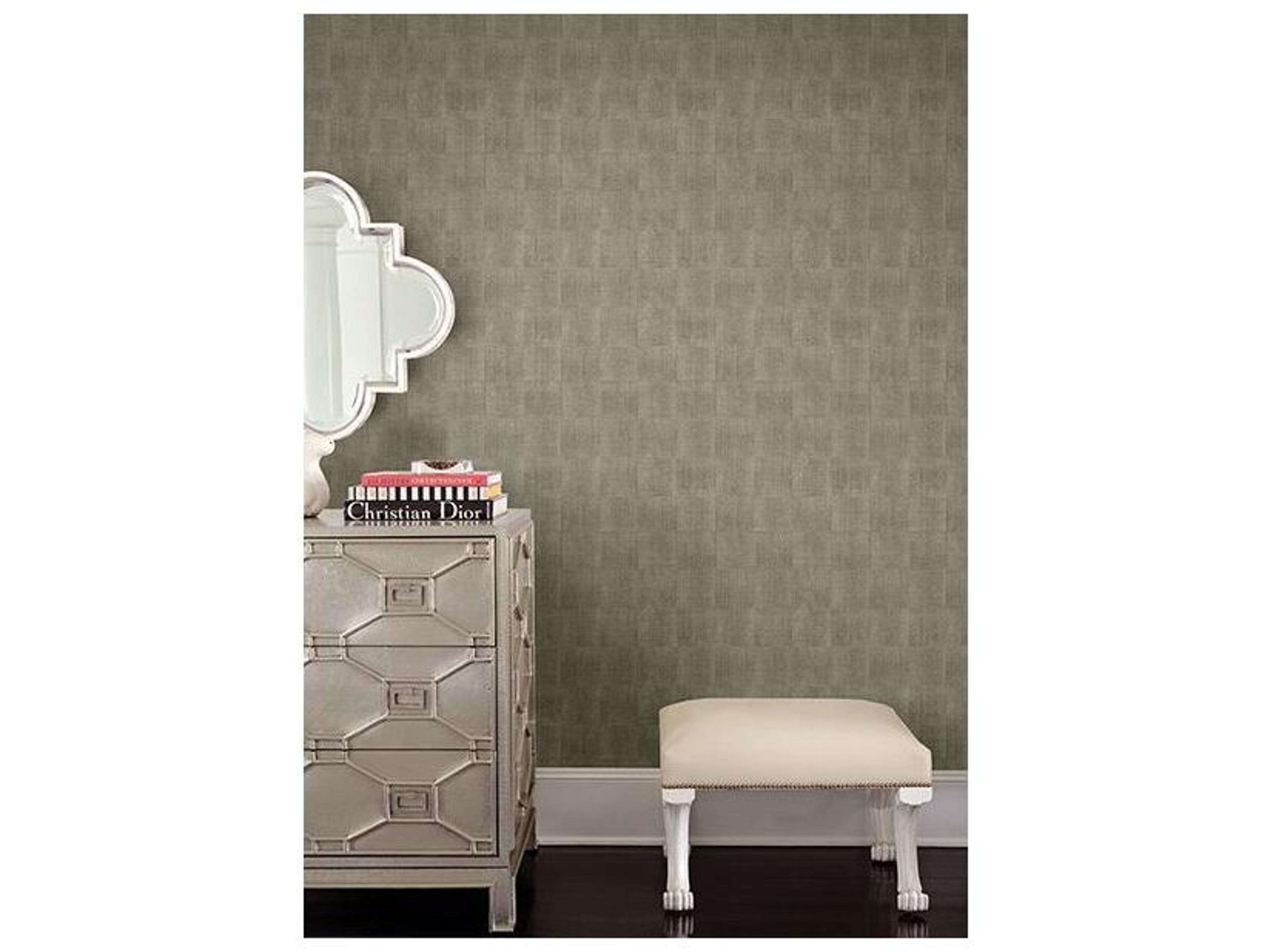 Brewster Home Fashions Warner Textures Larue Blue Block Wallpaper