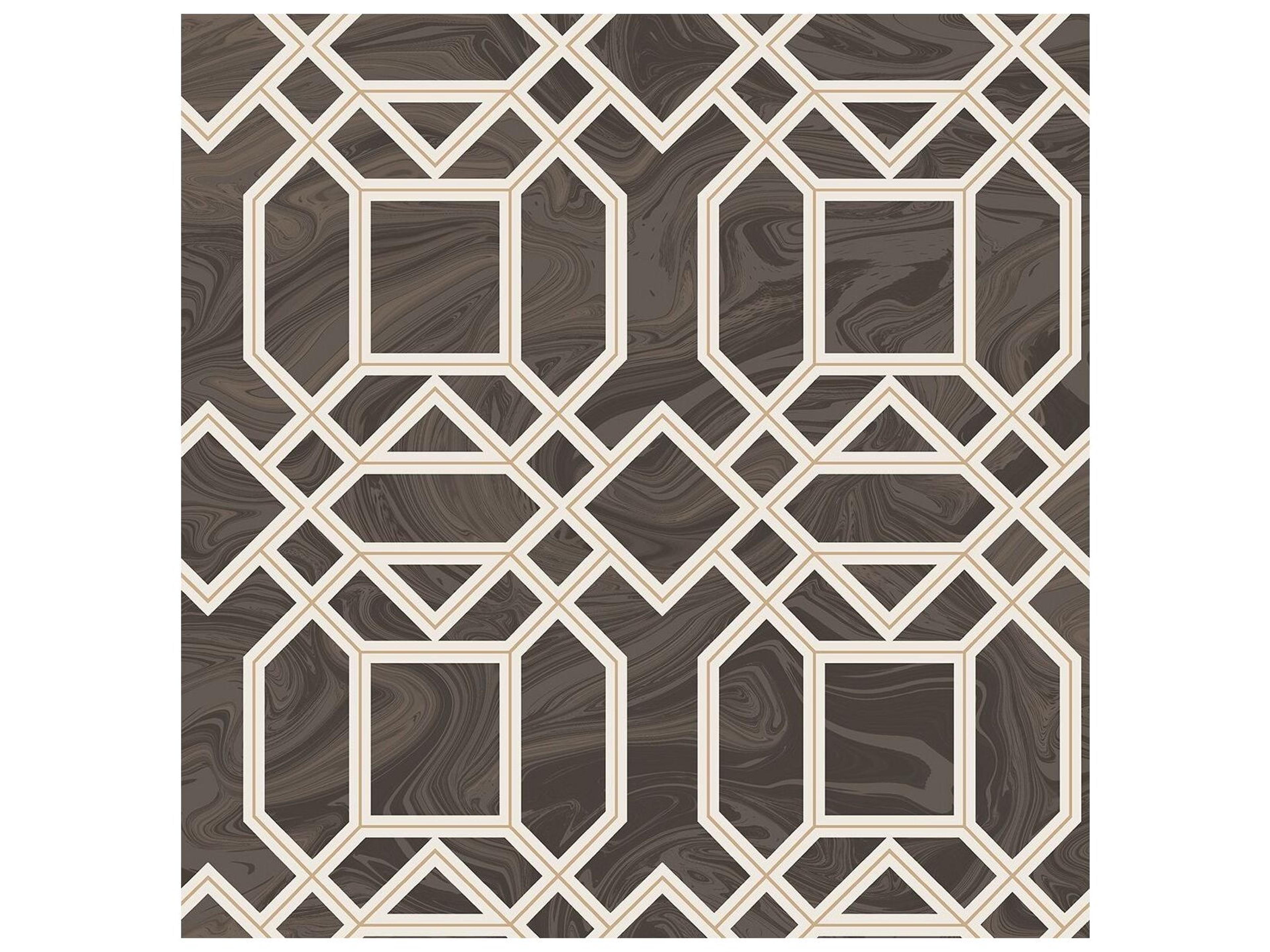 A-street Prints Daphne Brown Trellis Wallpaper