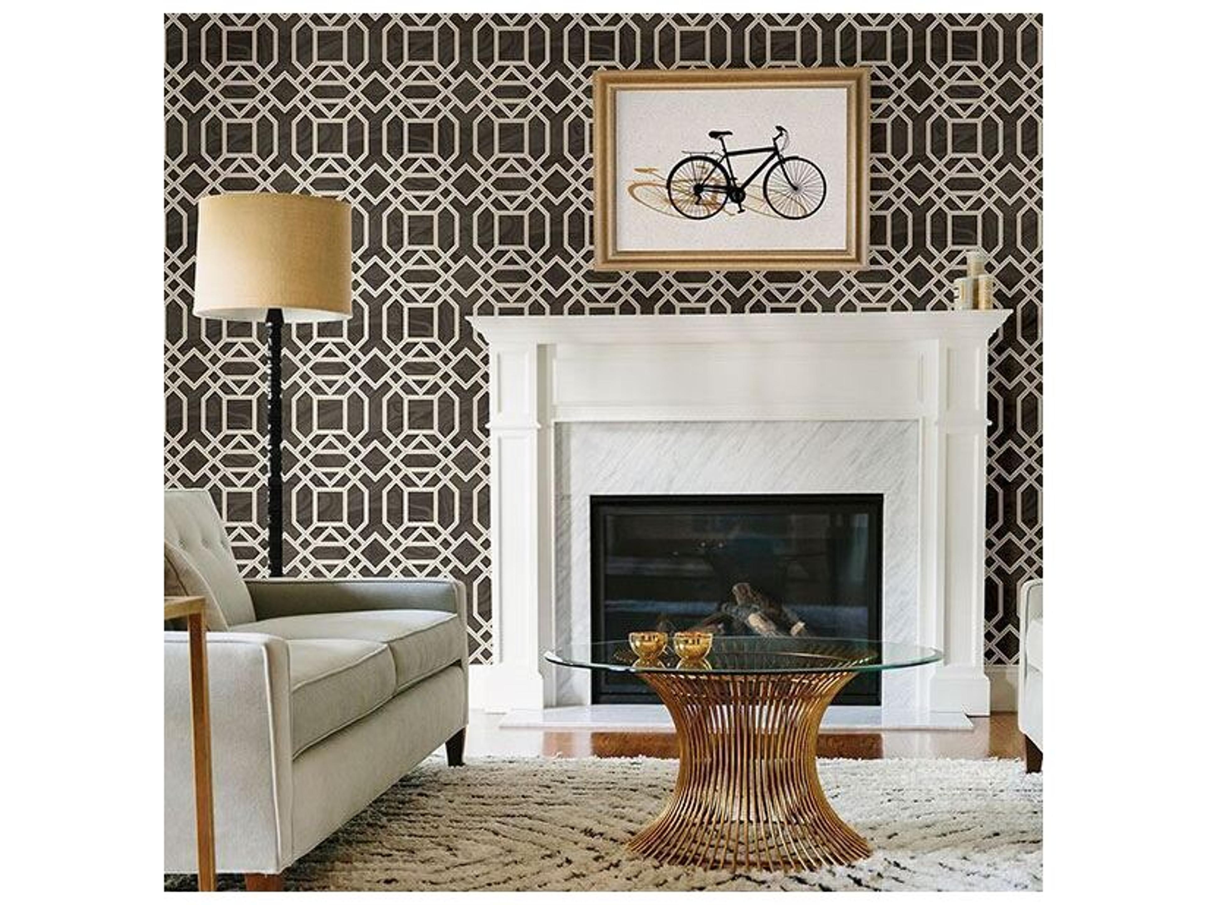 Brewster Home Fashions A-street Prints Daphne Brown Trellis Wallpaper