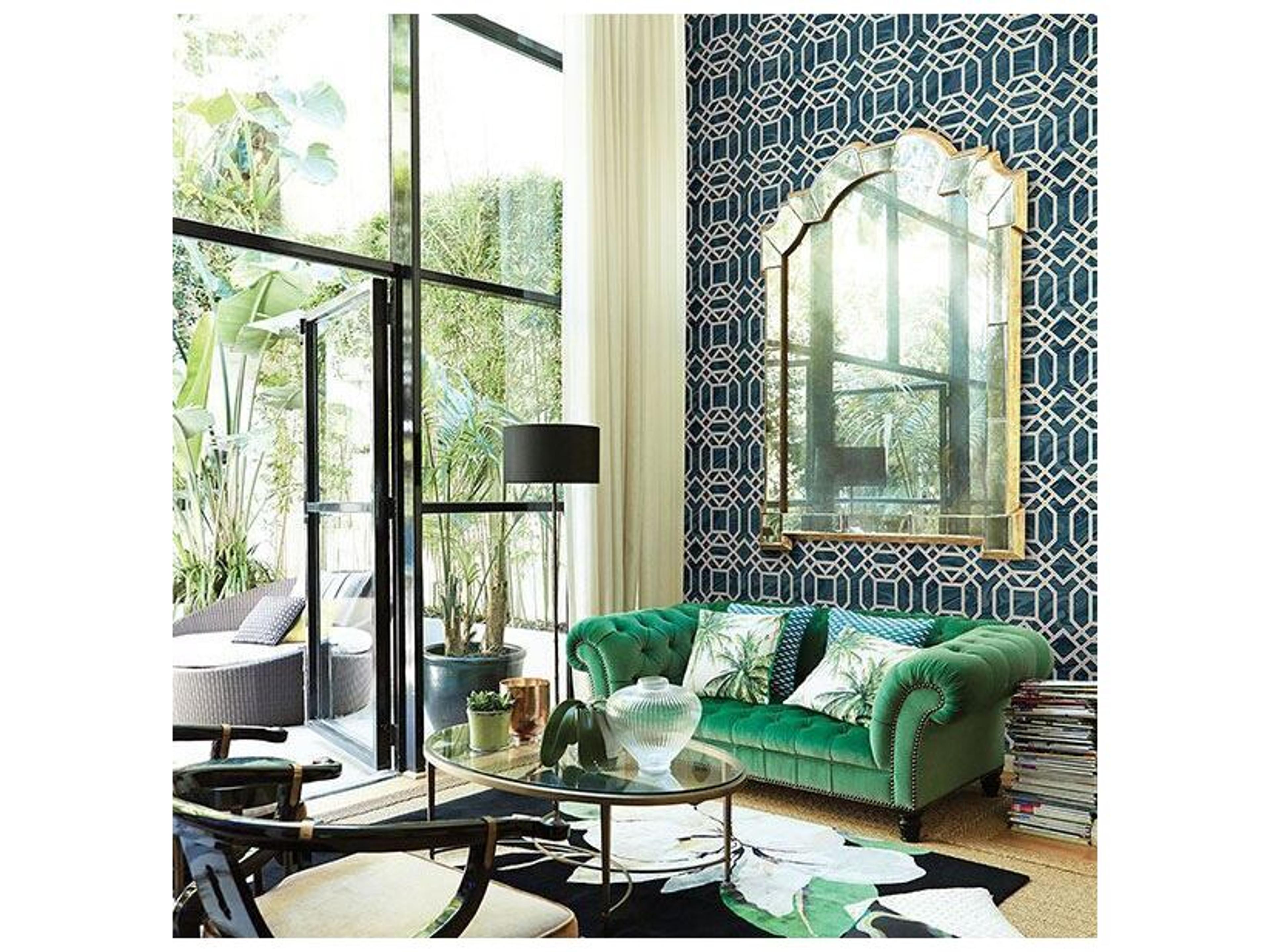 Brewster Home Fashions A-street Prints Daphne Blue Trellis Wallpaper