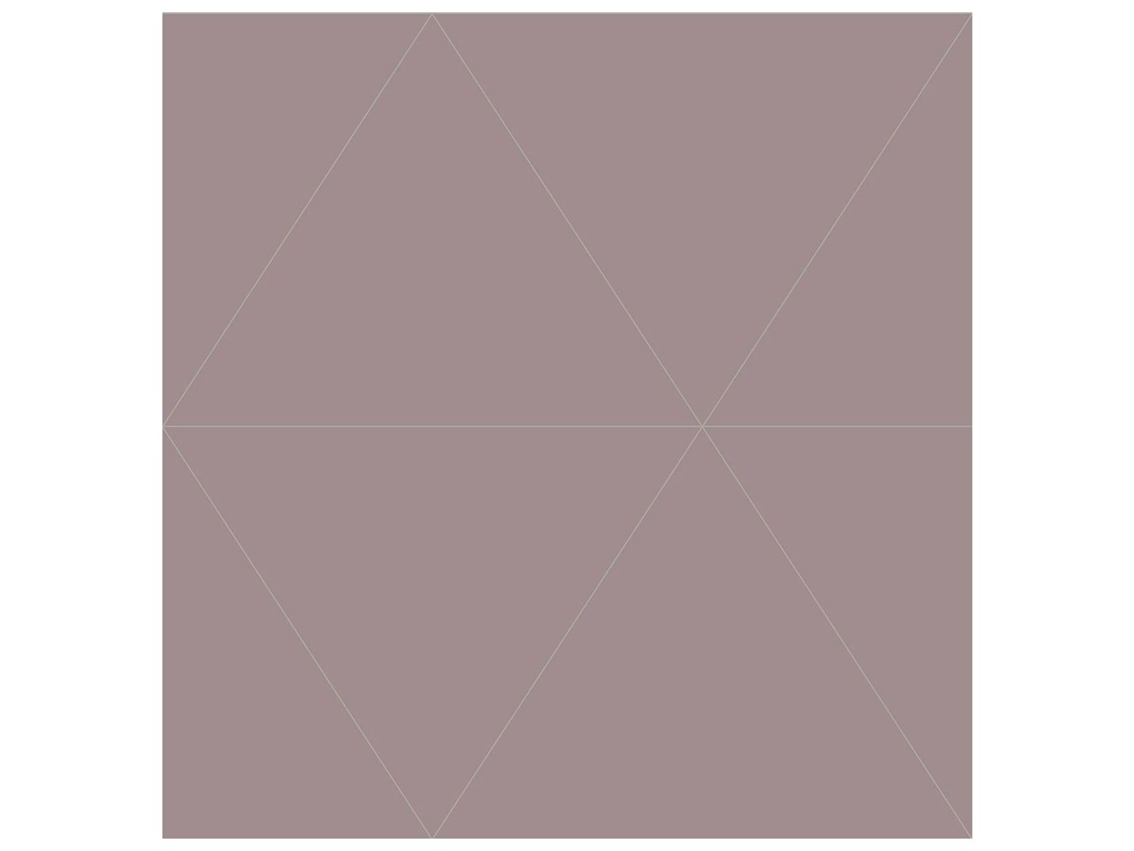 Twilight Geometric Wallpaper in Muted Purple with Silver
