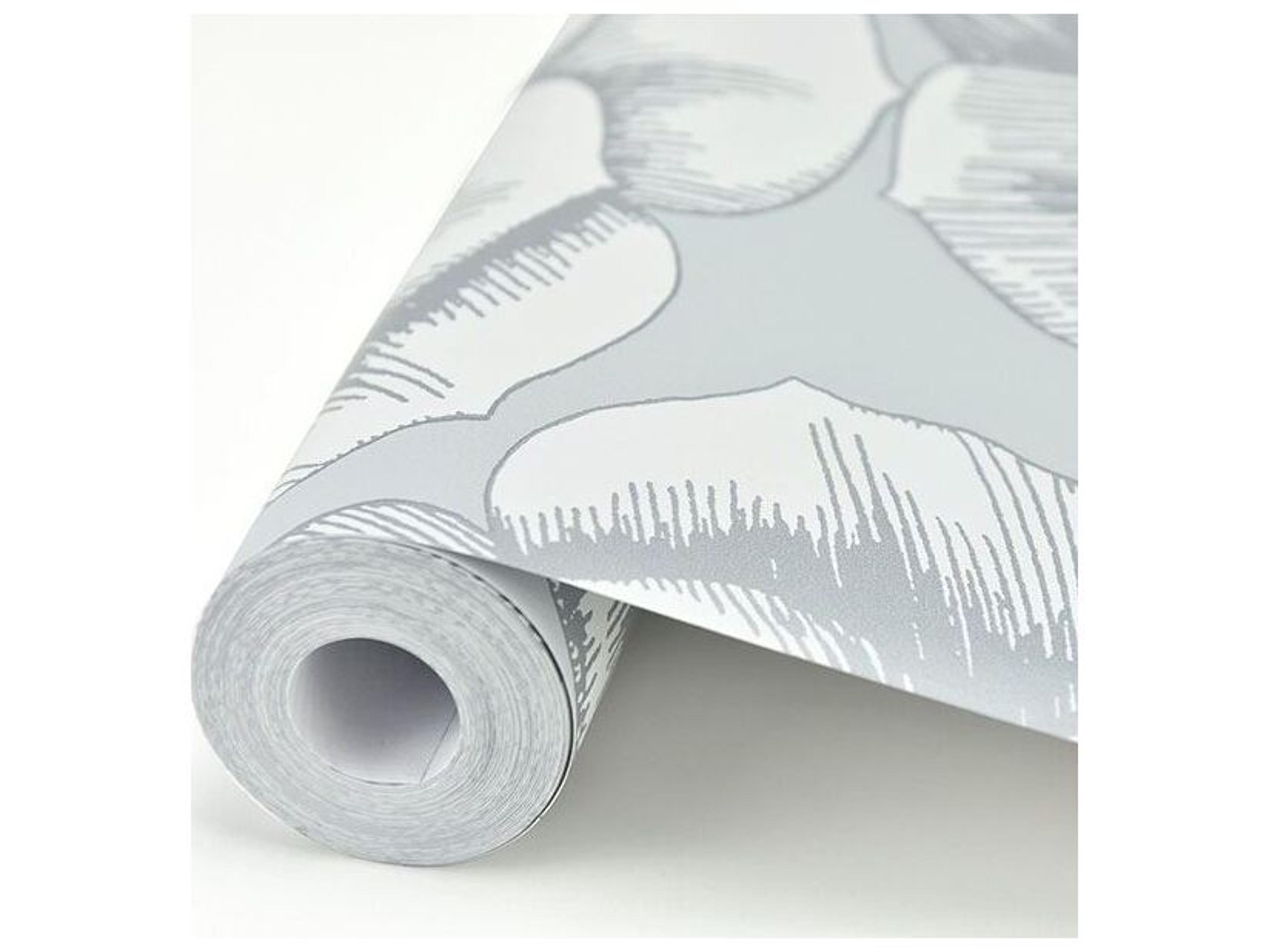 Brewster Home Fashions A-street Prints Fanciful Silver Floral Wallpaper