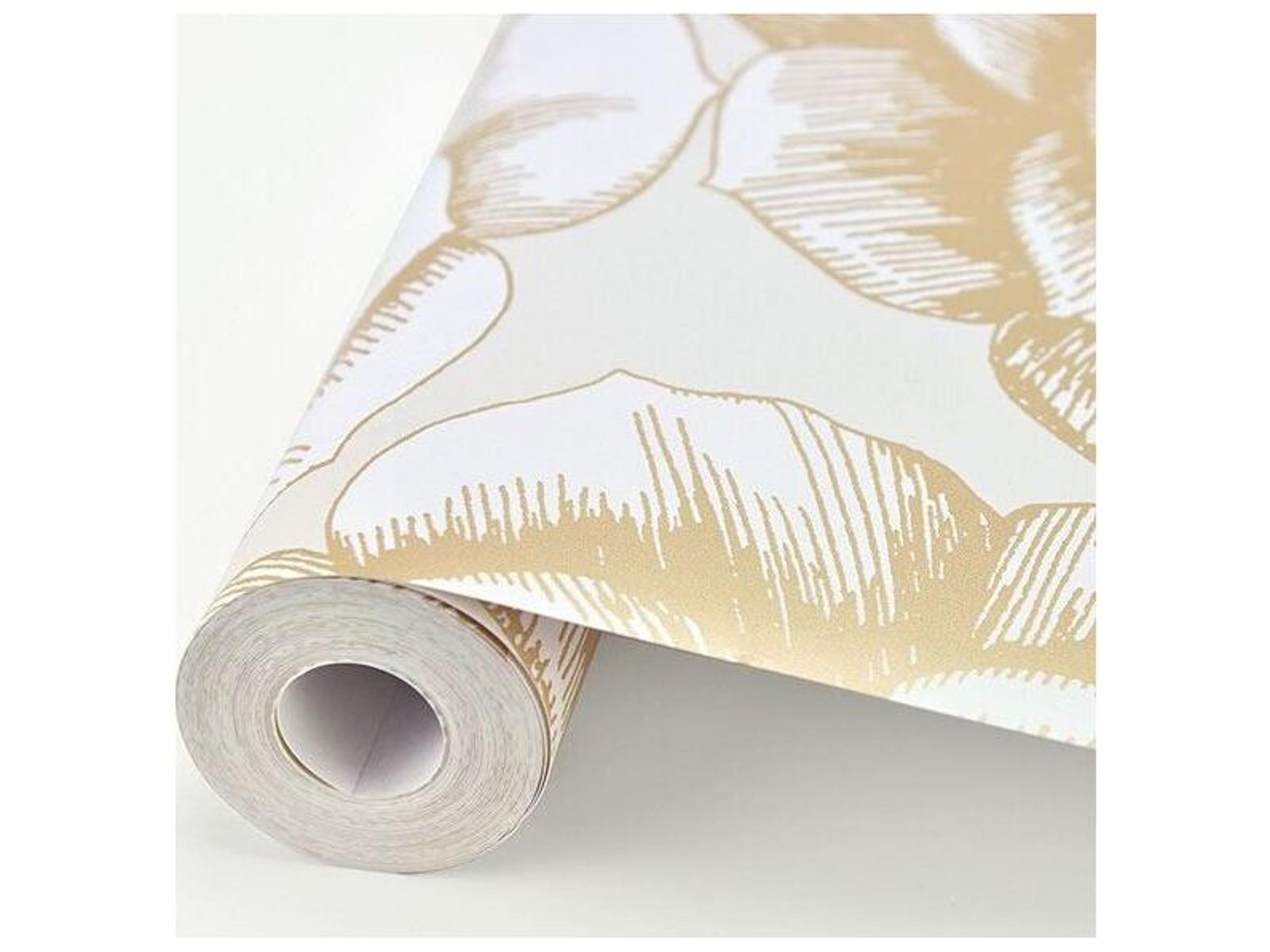 Brewster Home Fashions A-street Prints Fanciful Gold Floral Wallpaper