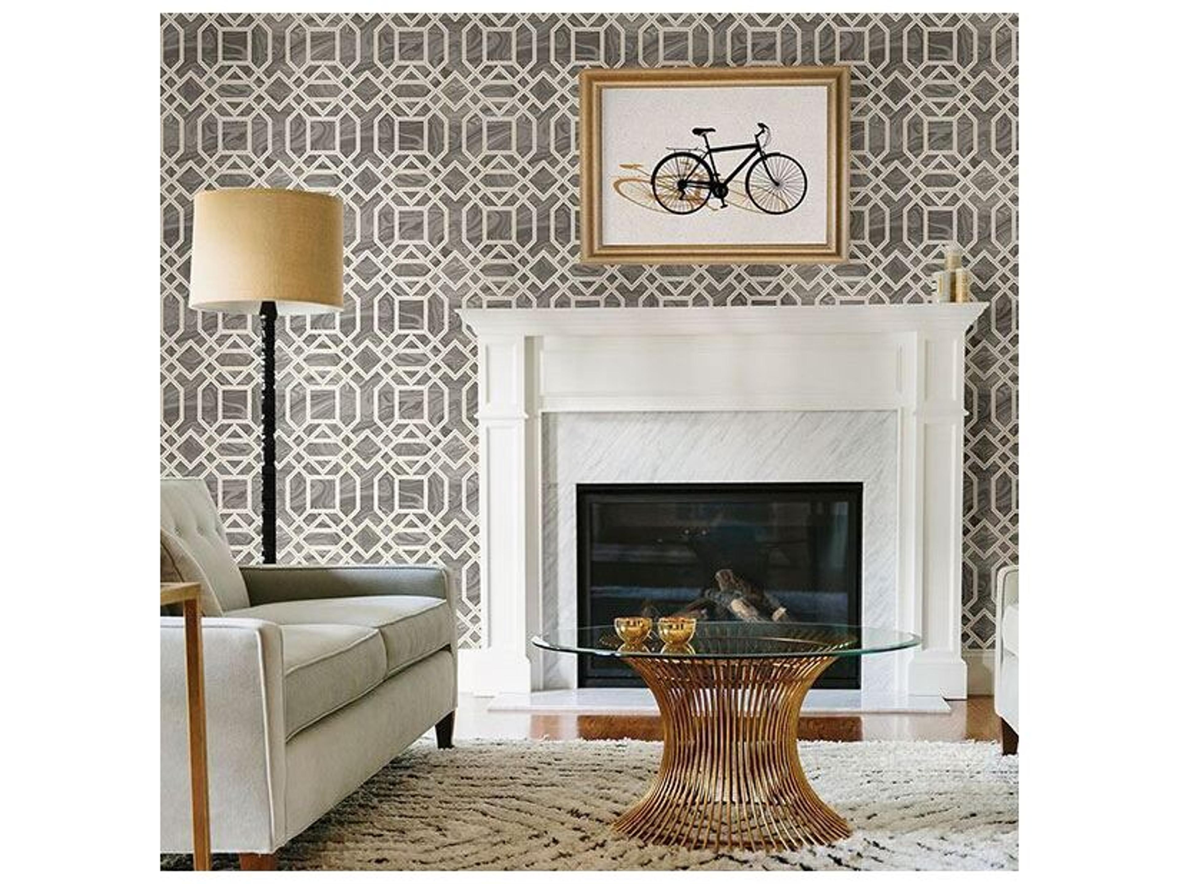 Brewster Home Fashions A-street Prints Daphne Grey Trellis Wallpaper