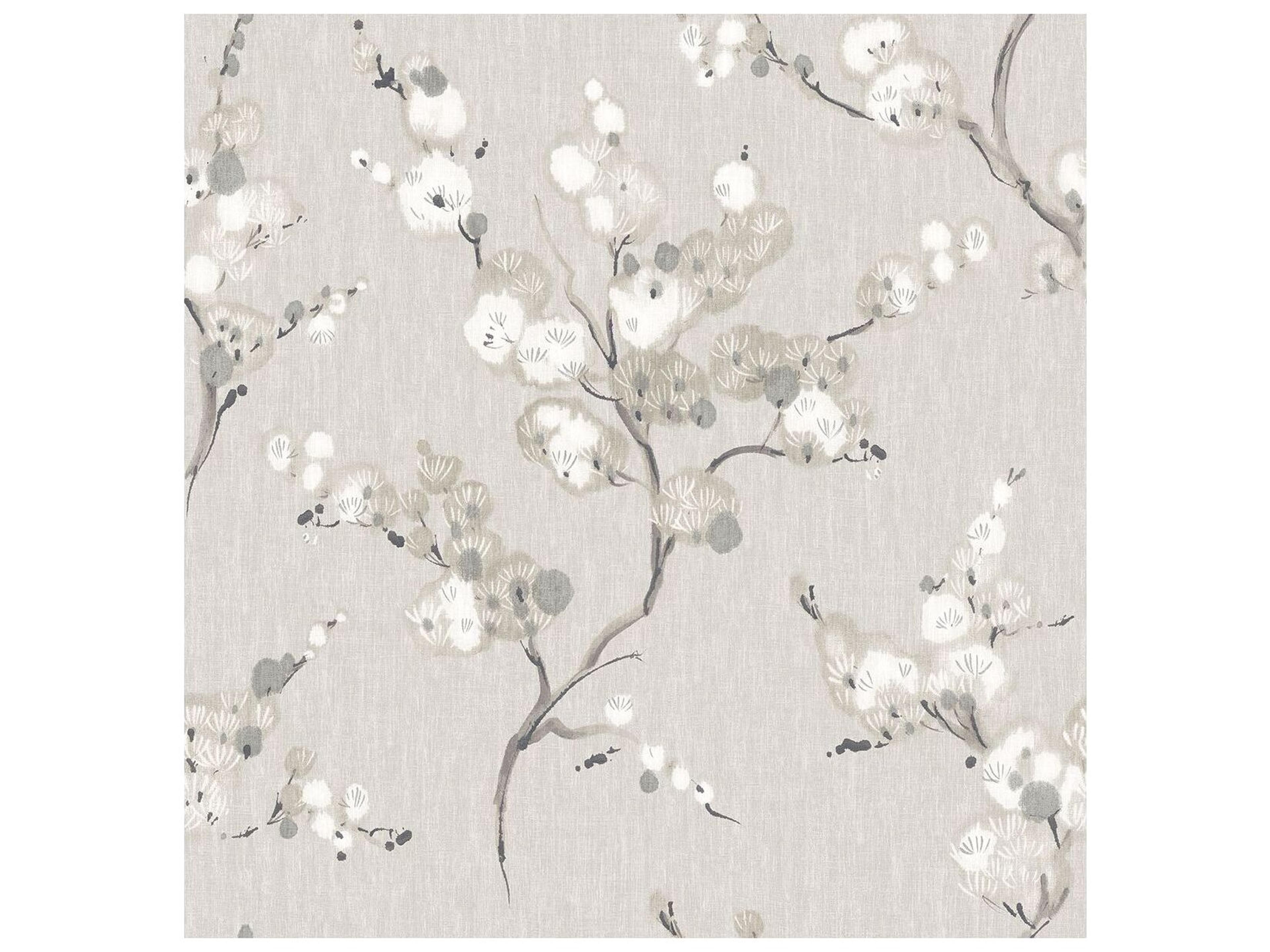 Brewster Home Fashions A-street Prints Bliss Taupe Blossom Wallpaper