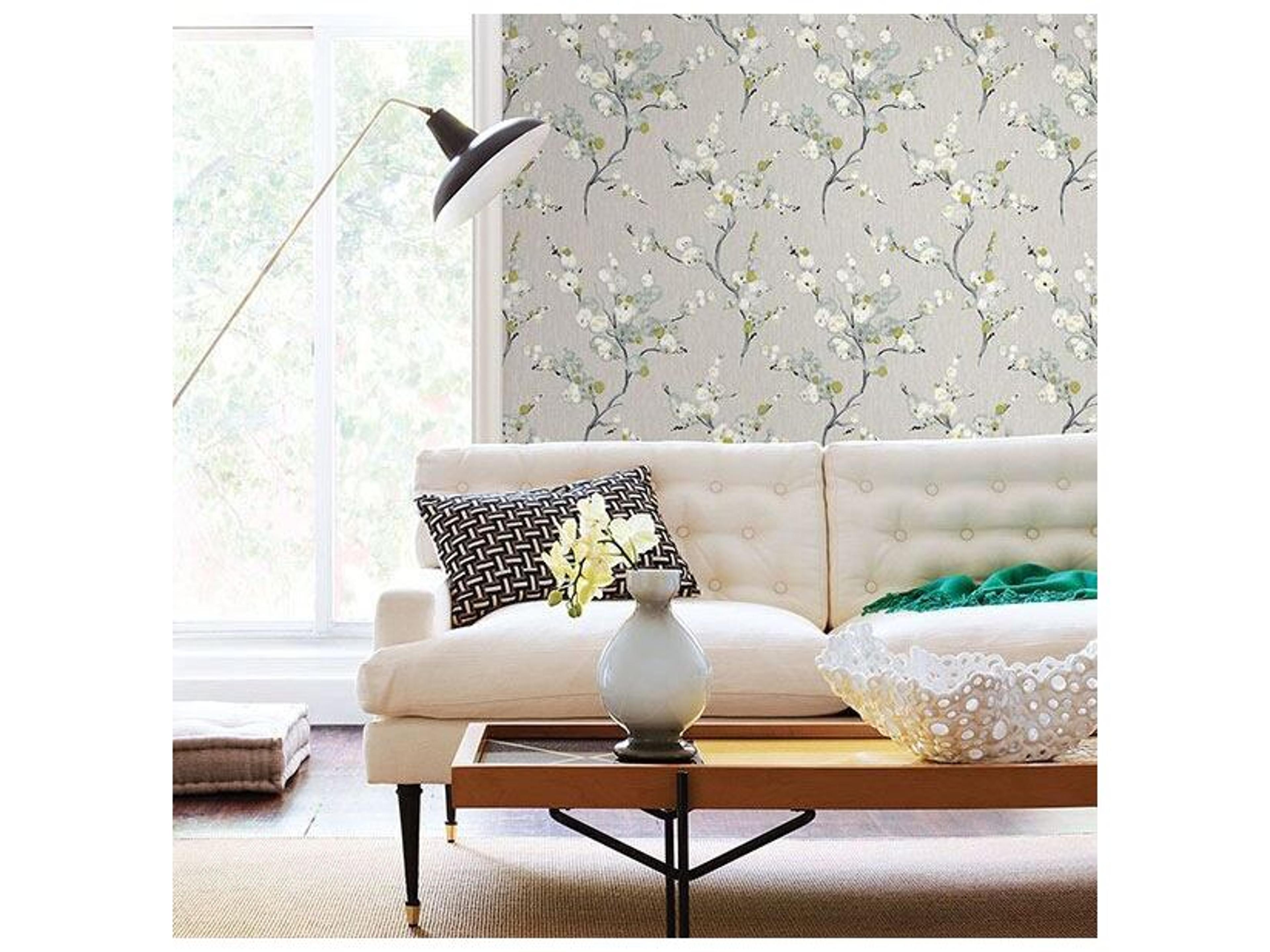 Brewster Home Fashions A-street Prints Bliss Blue Blossom Wallpaper
