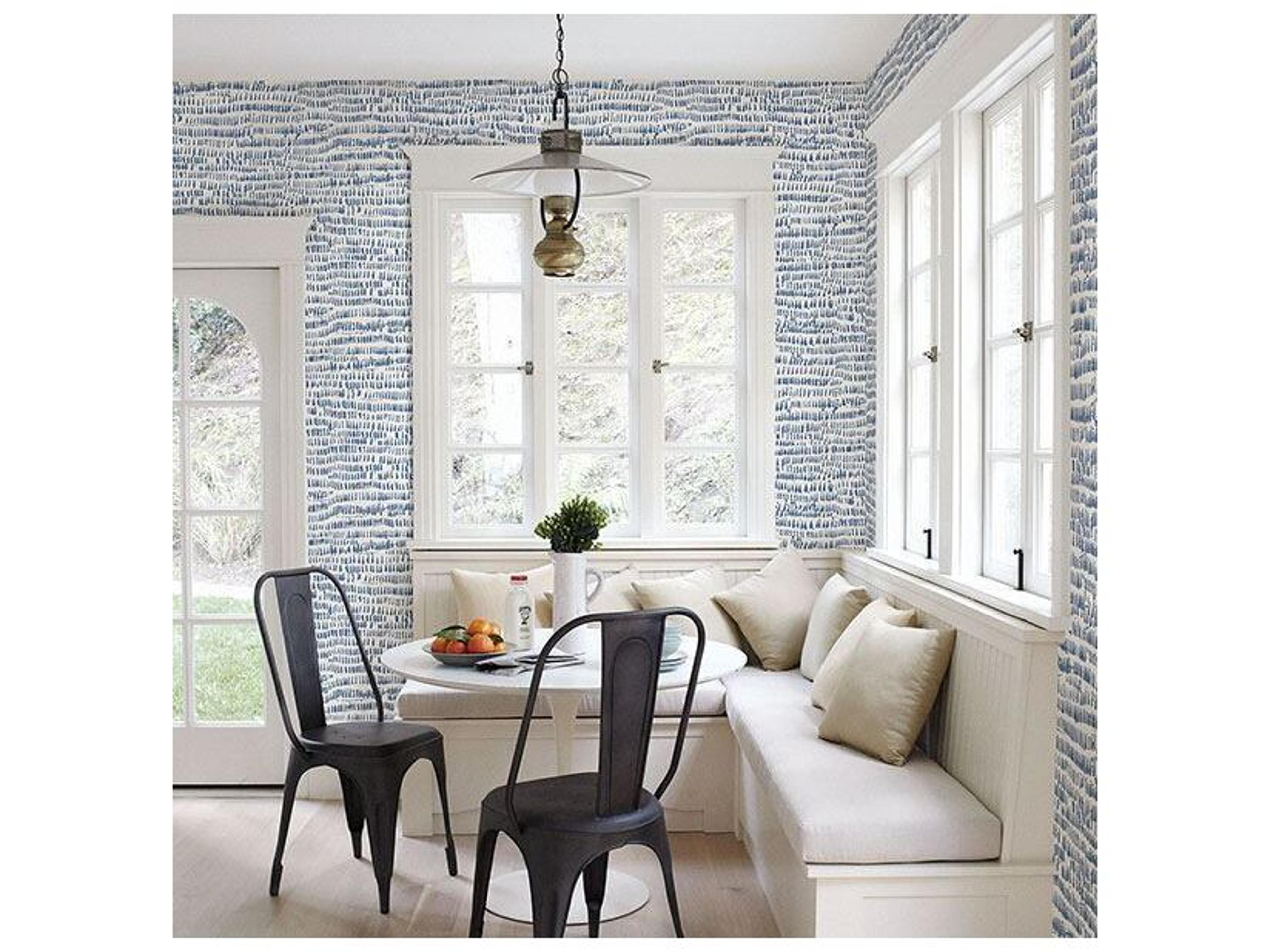 Brewster Home Fashions A-street Prints Runes Blue Brushstrokes Wallpaper