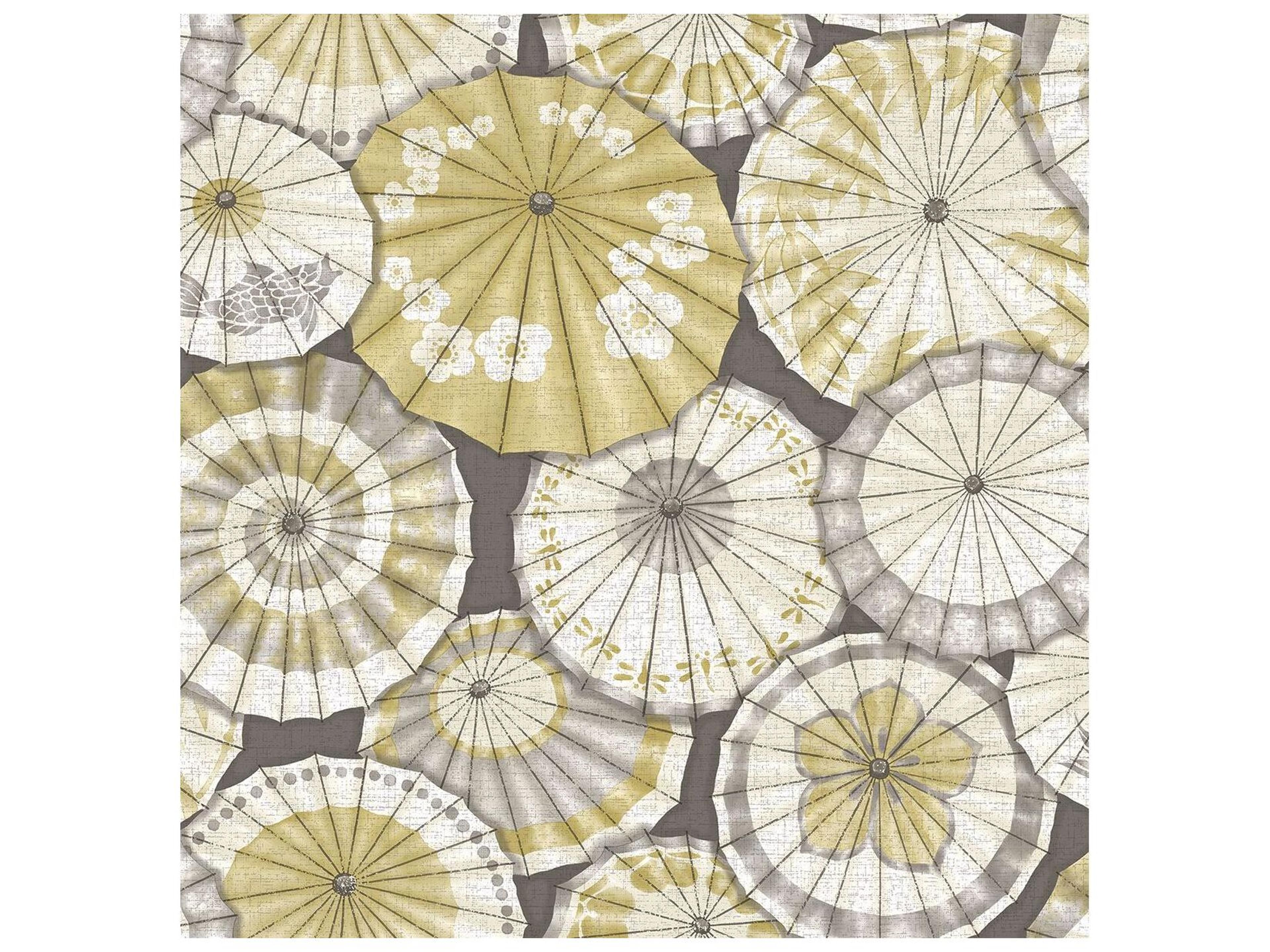 Mikado Ochre Parasol Non-Woven Wallpaper