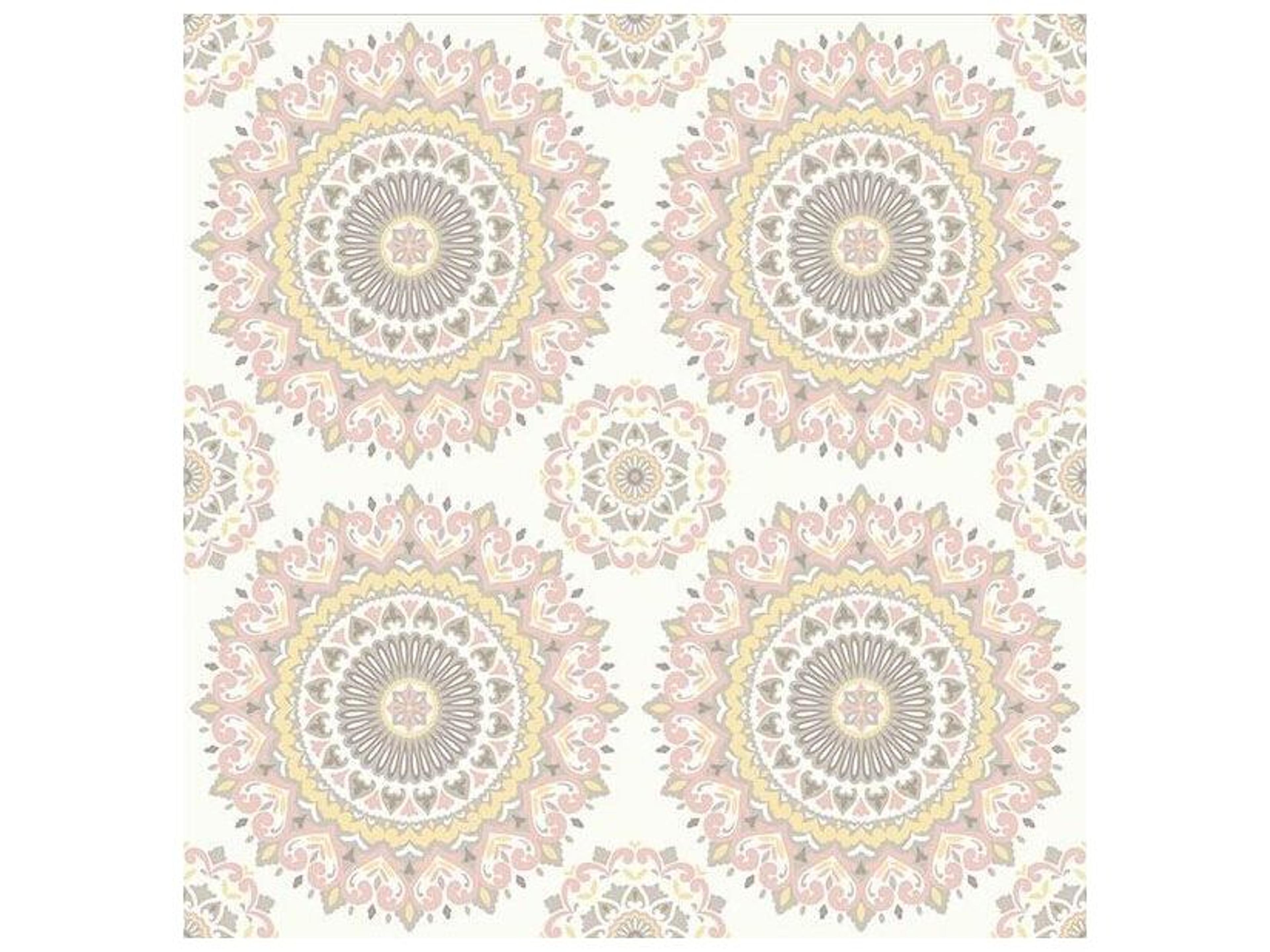 Kitchen & Bath Essentials Priya Blush Medallion Wallpaper