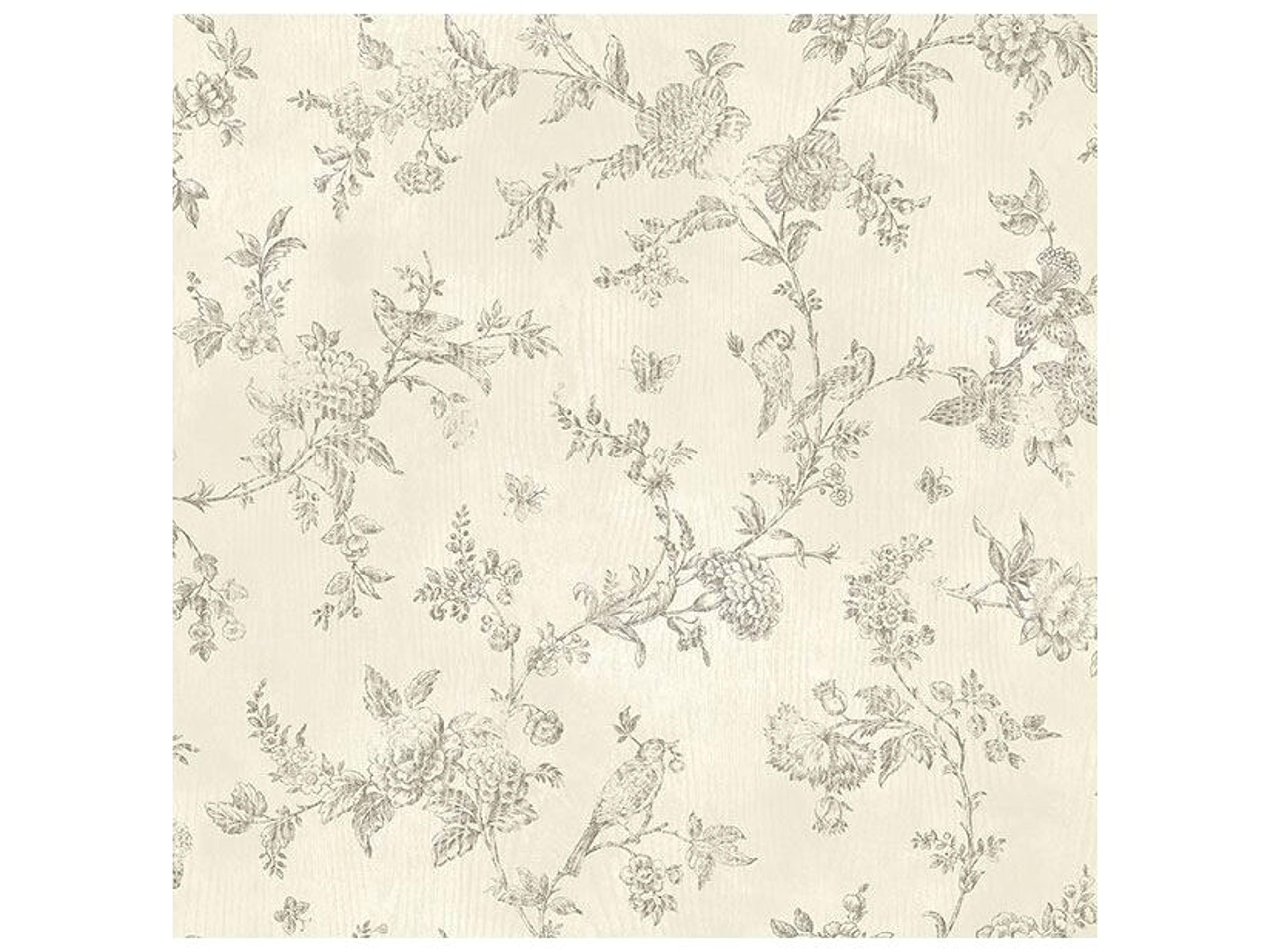 Kitchen & Bath Essentials Singapore Cream Toile Wallpaper