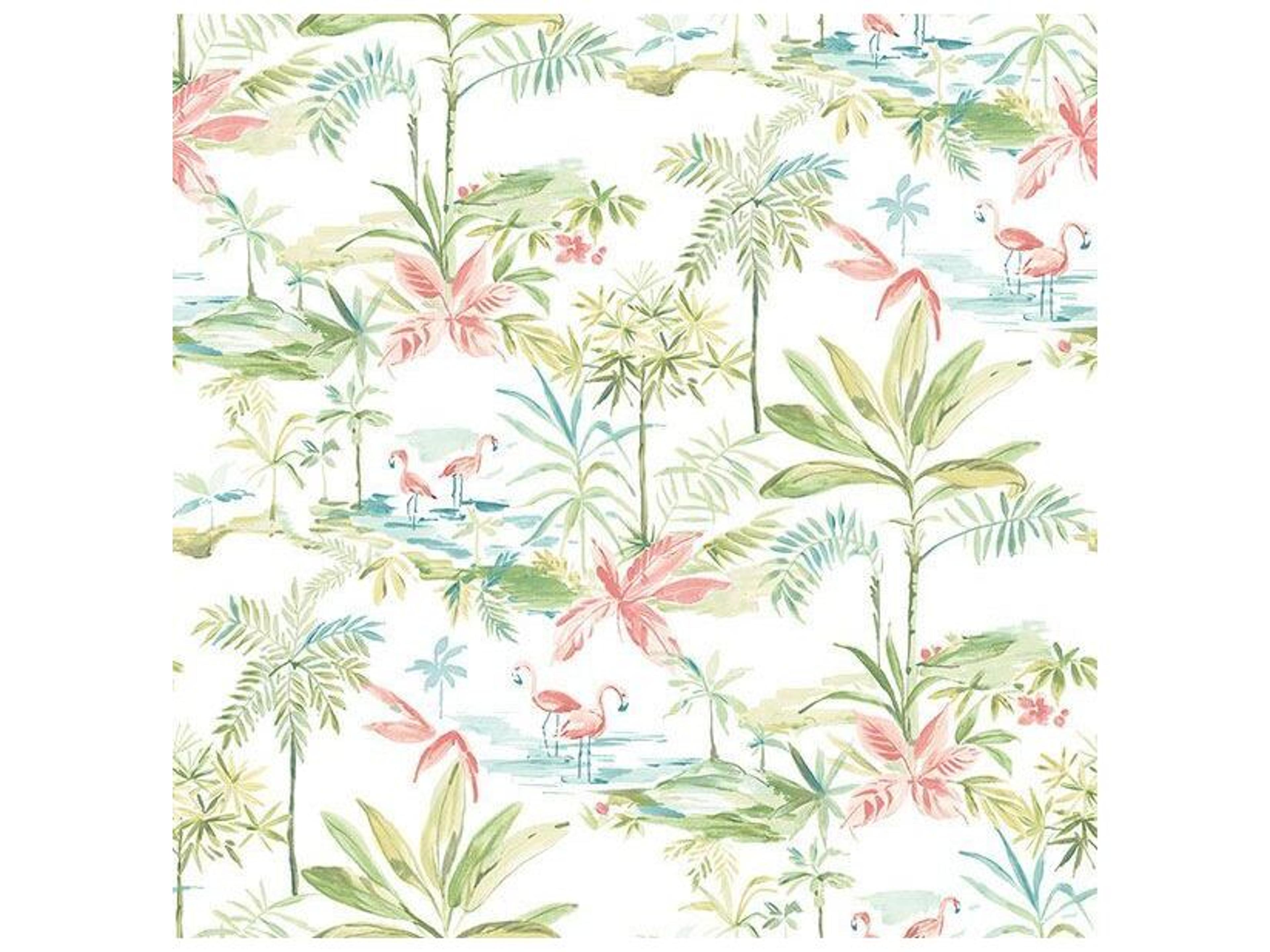 Kitchen & Bath Essentials Ibis Green Lagoon Wallpaper