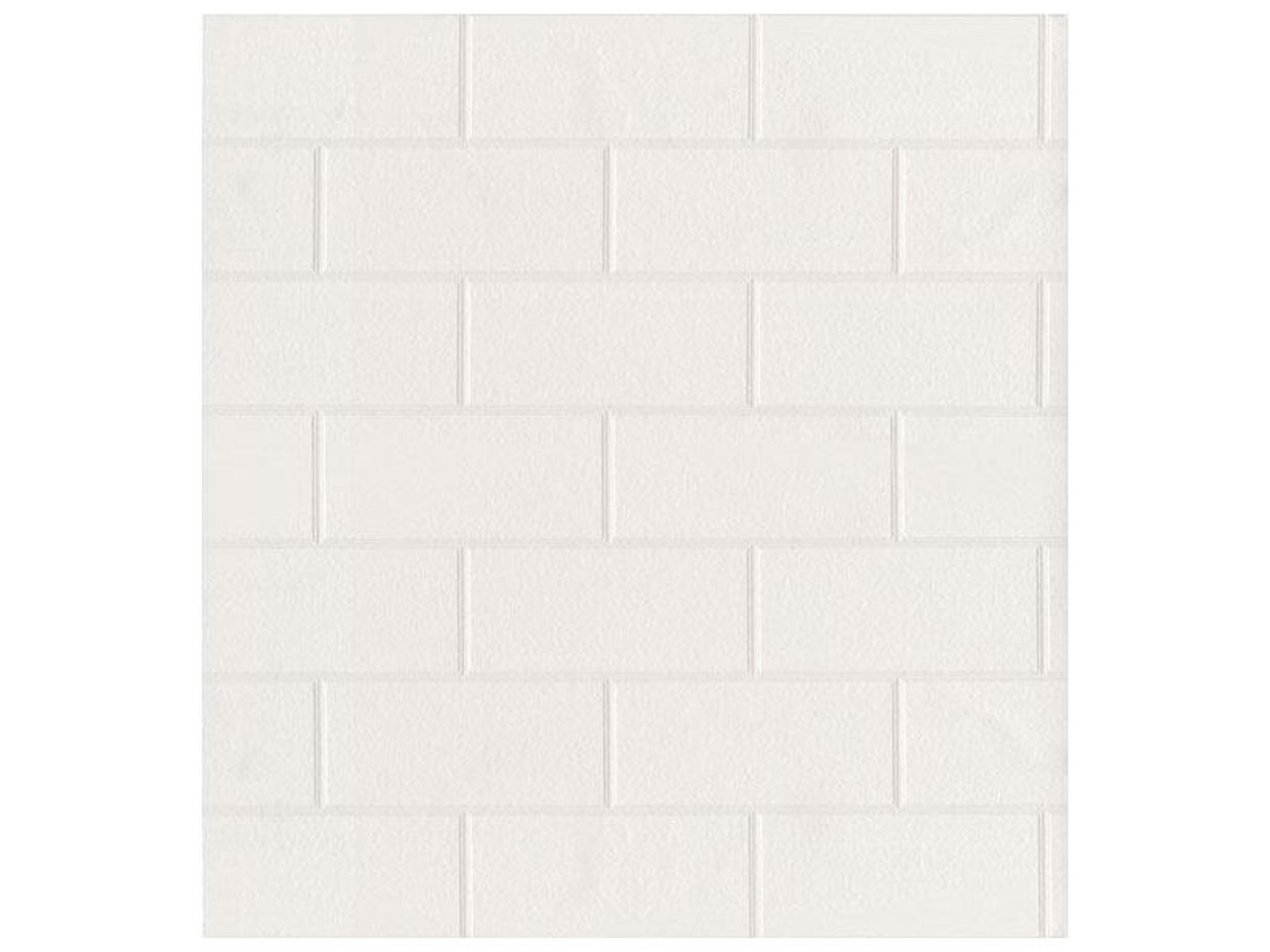 Kitchen & Bath Essentials Barclays Paintable Paintable White Tile Wallpaper