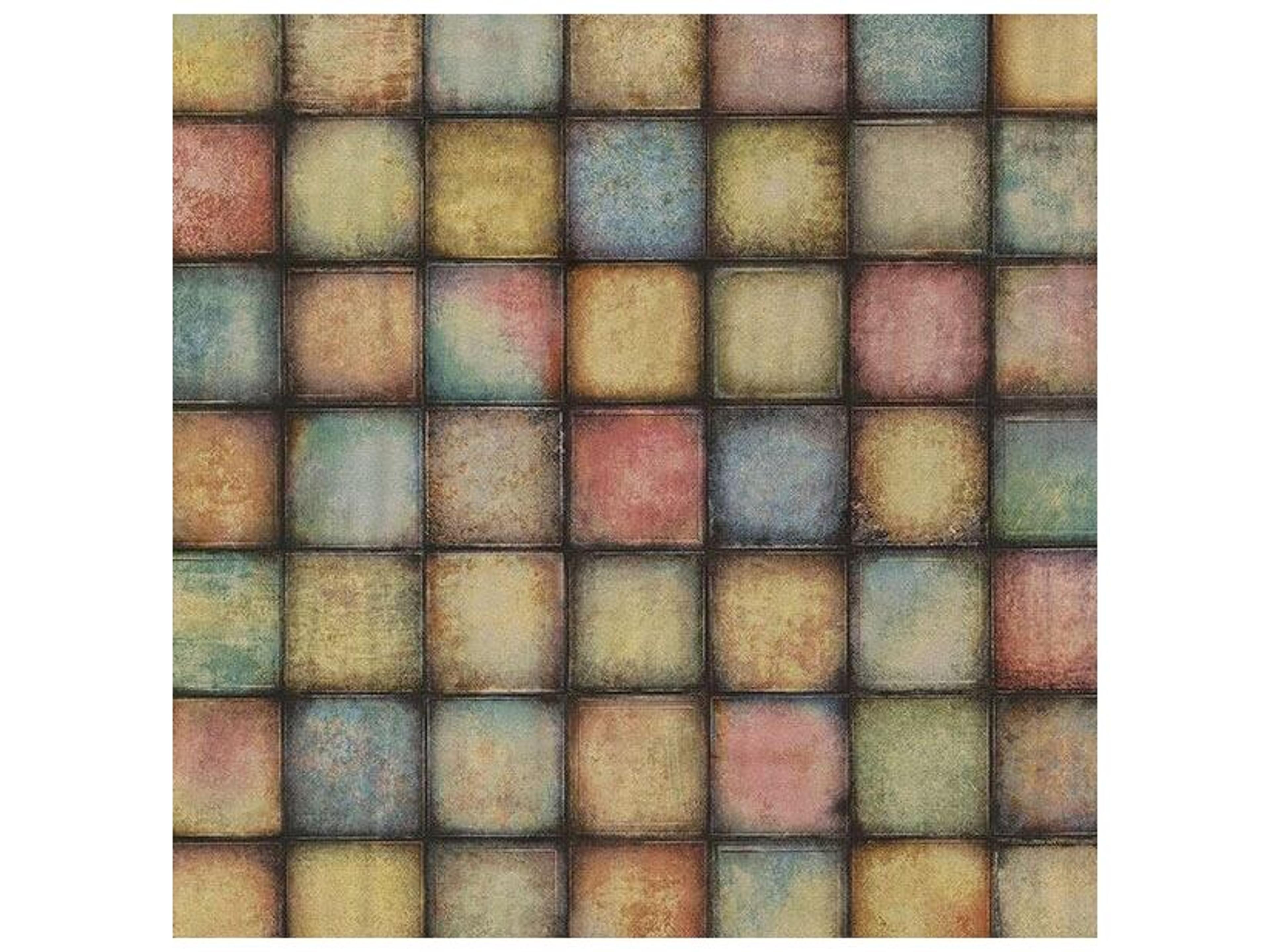 Kitchen & Bath Essentials Soucy Multicolor Tiles Wallpaper