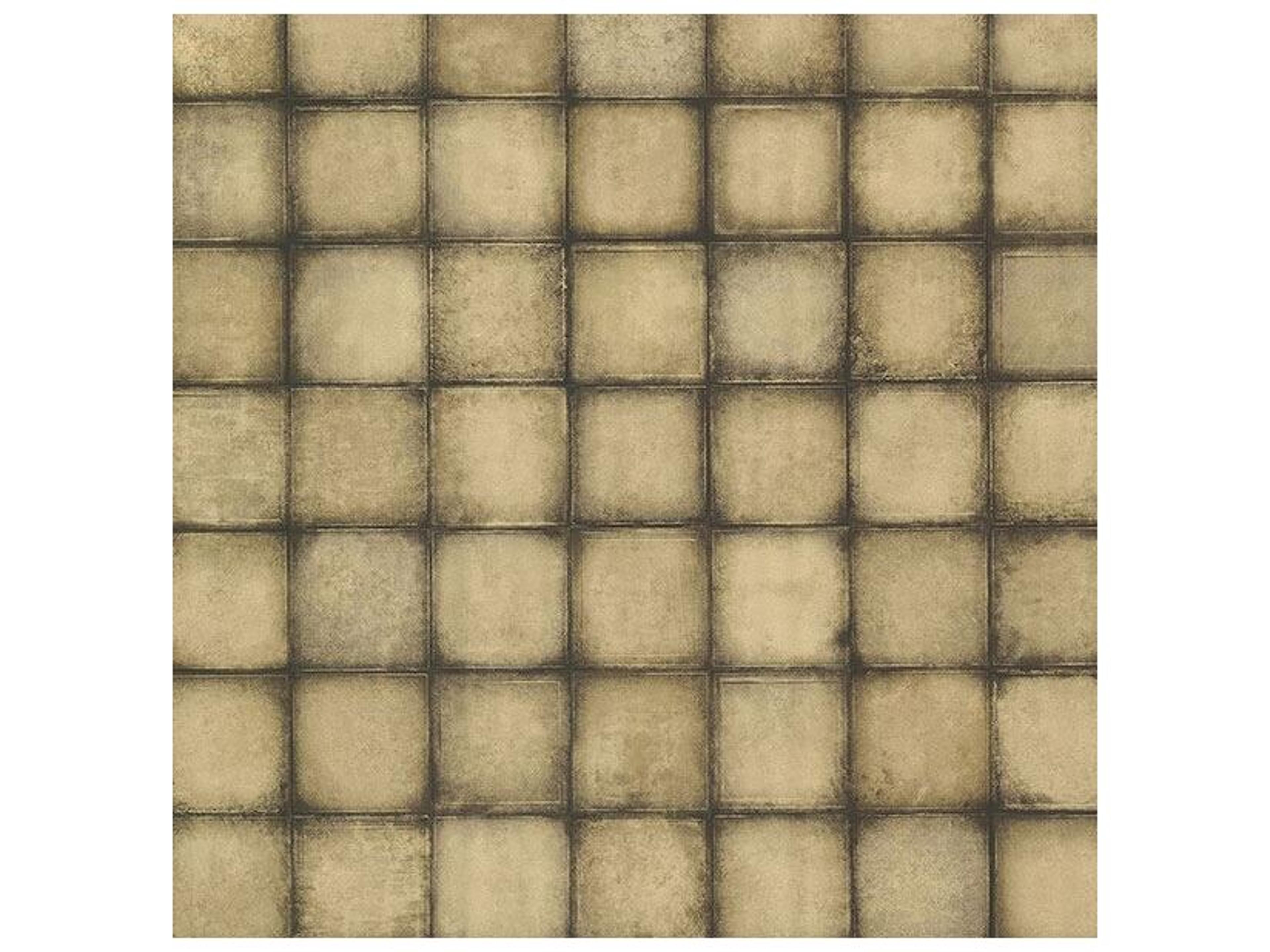 Kitchen & Bath Essentials Soucy Gold Tiles Wallpaper
