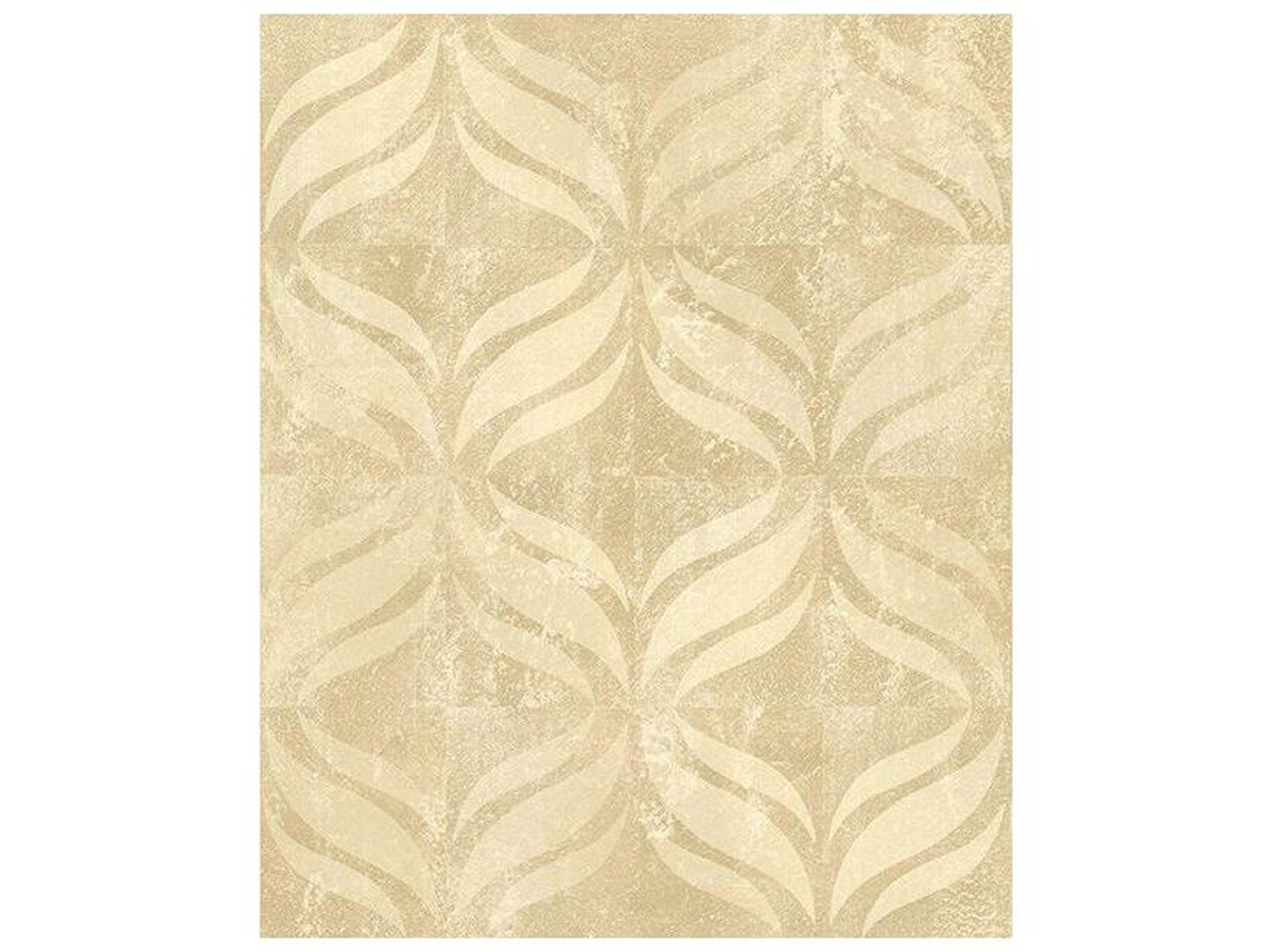 Kitchen & Bath Essentials Beallara Gold Ogee Wallpaper