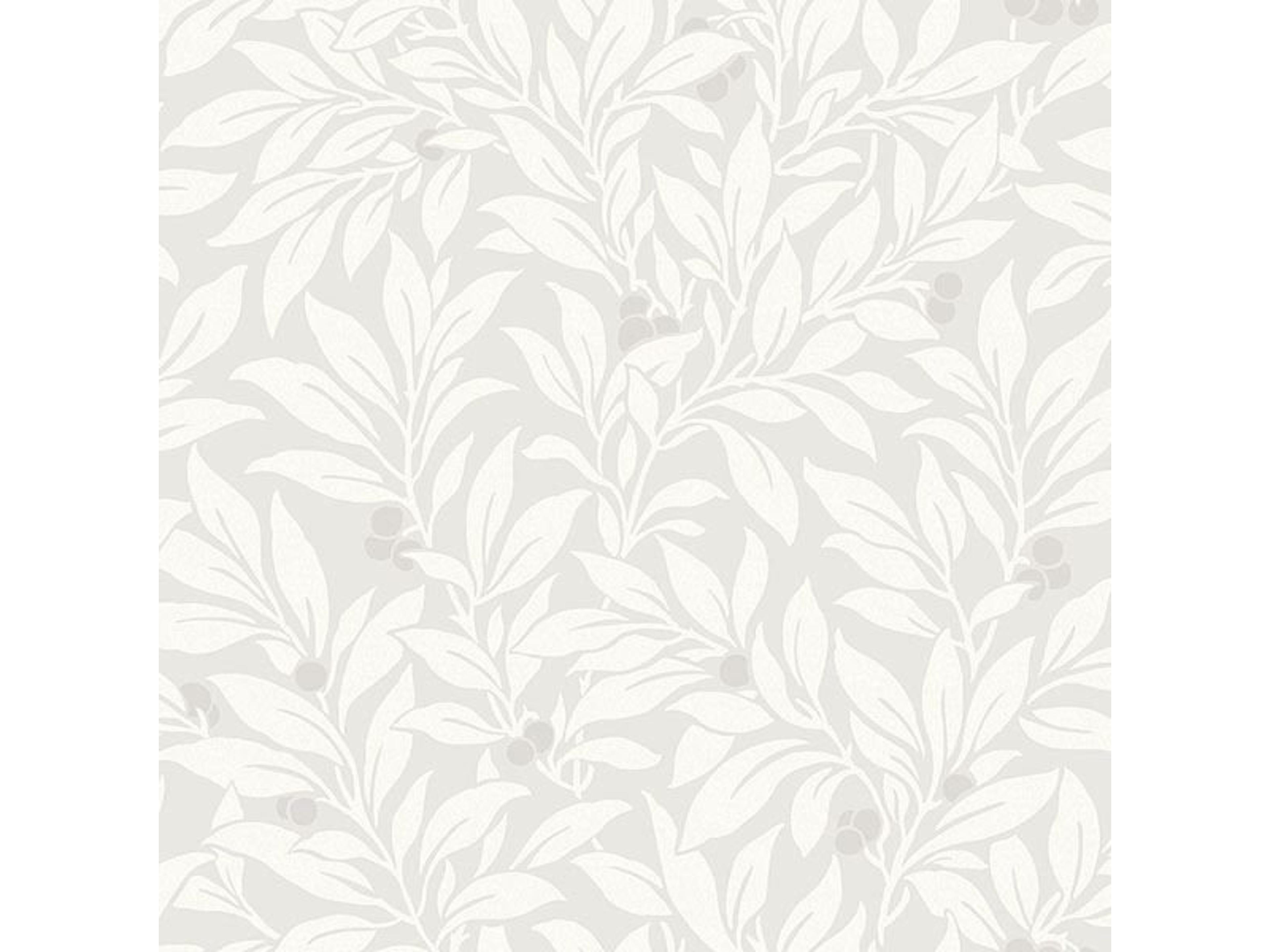 Kitchen & Bath Essentials Fasciata Silver Mulberry Leaf Wallpaper