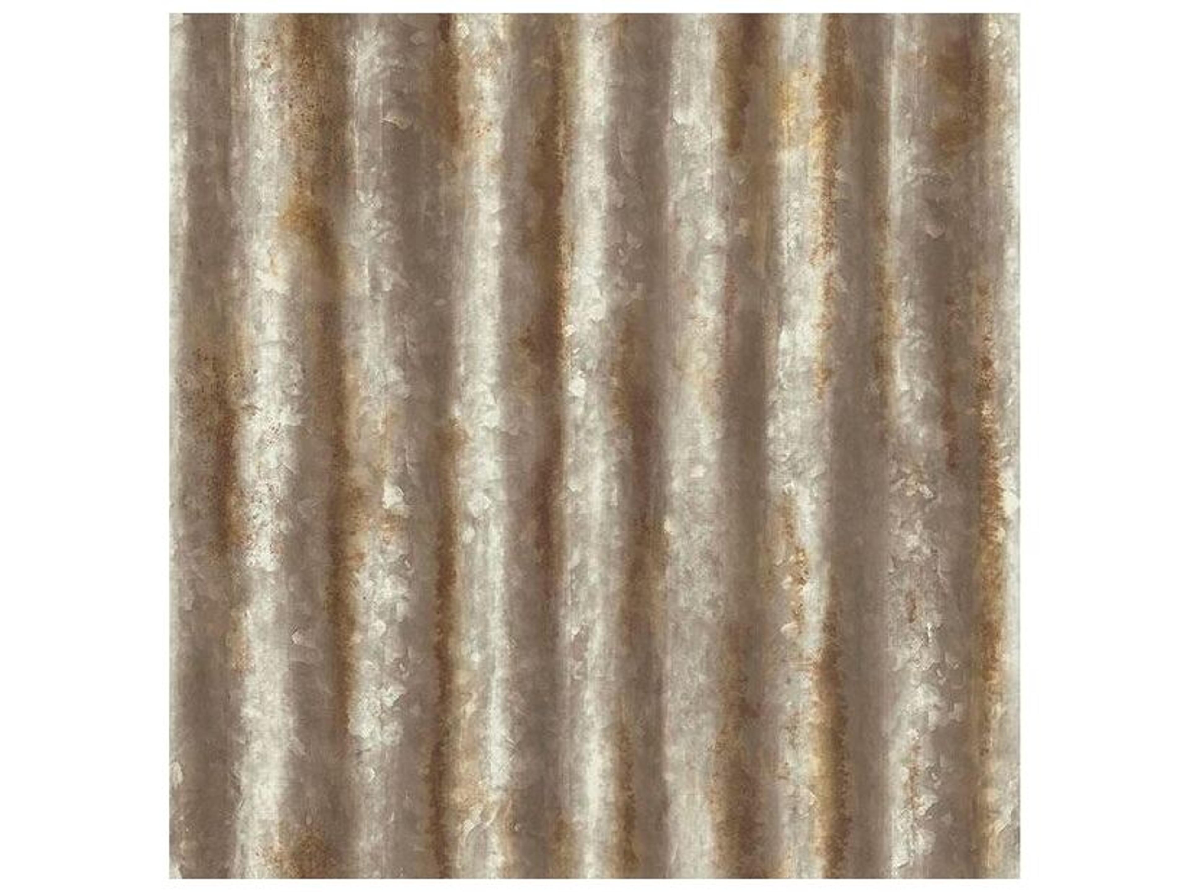 Techniques & Finishes Iii Alloy Brass Corrugated Metal Wallpaper