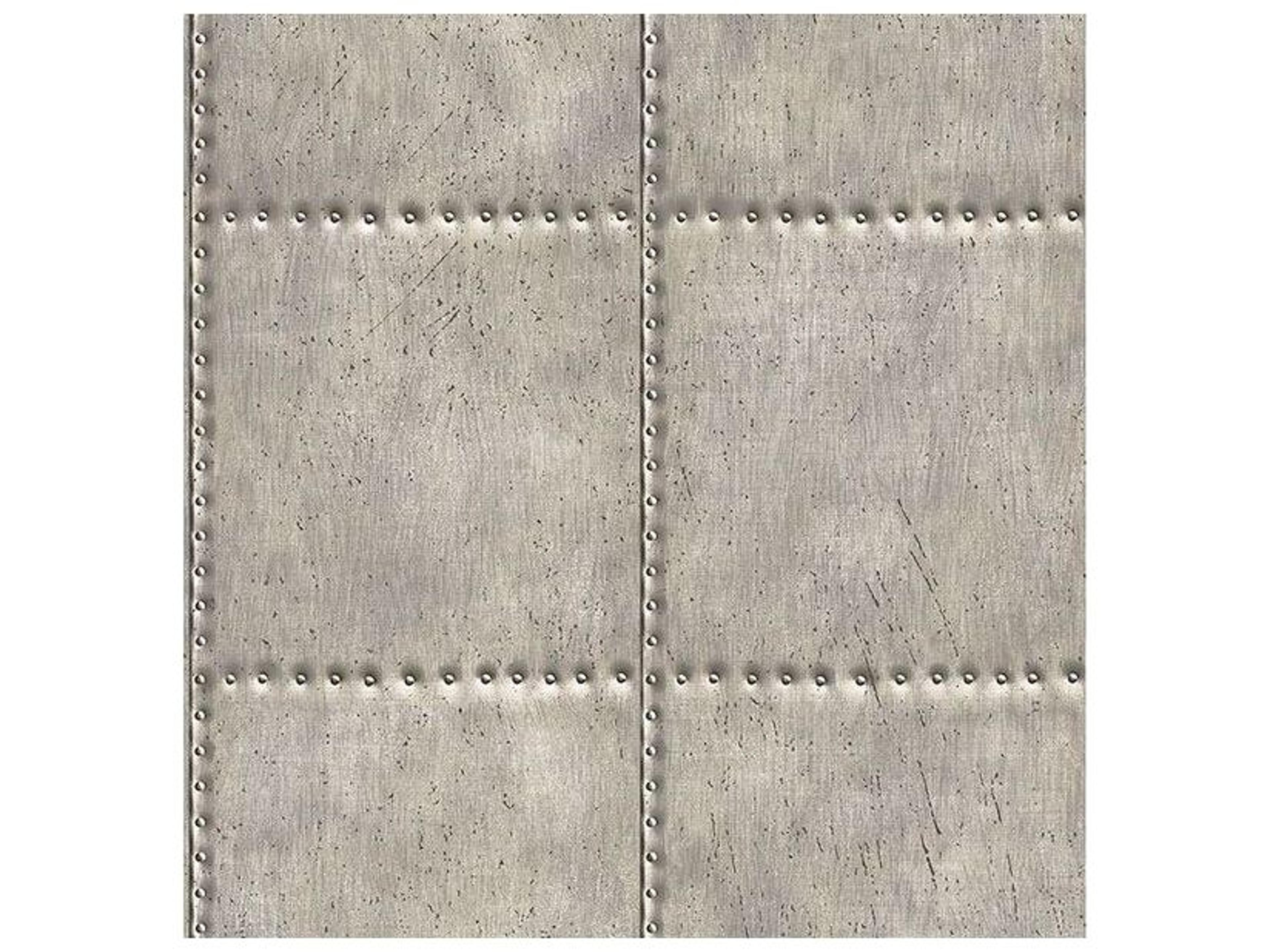 Techniques & Finishes Iii Indium Silver Sheet Metal Wallpaper