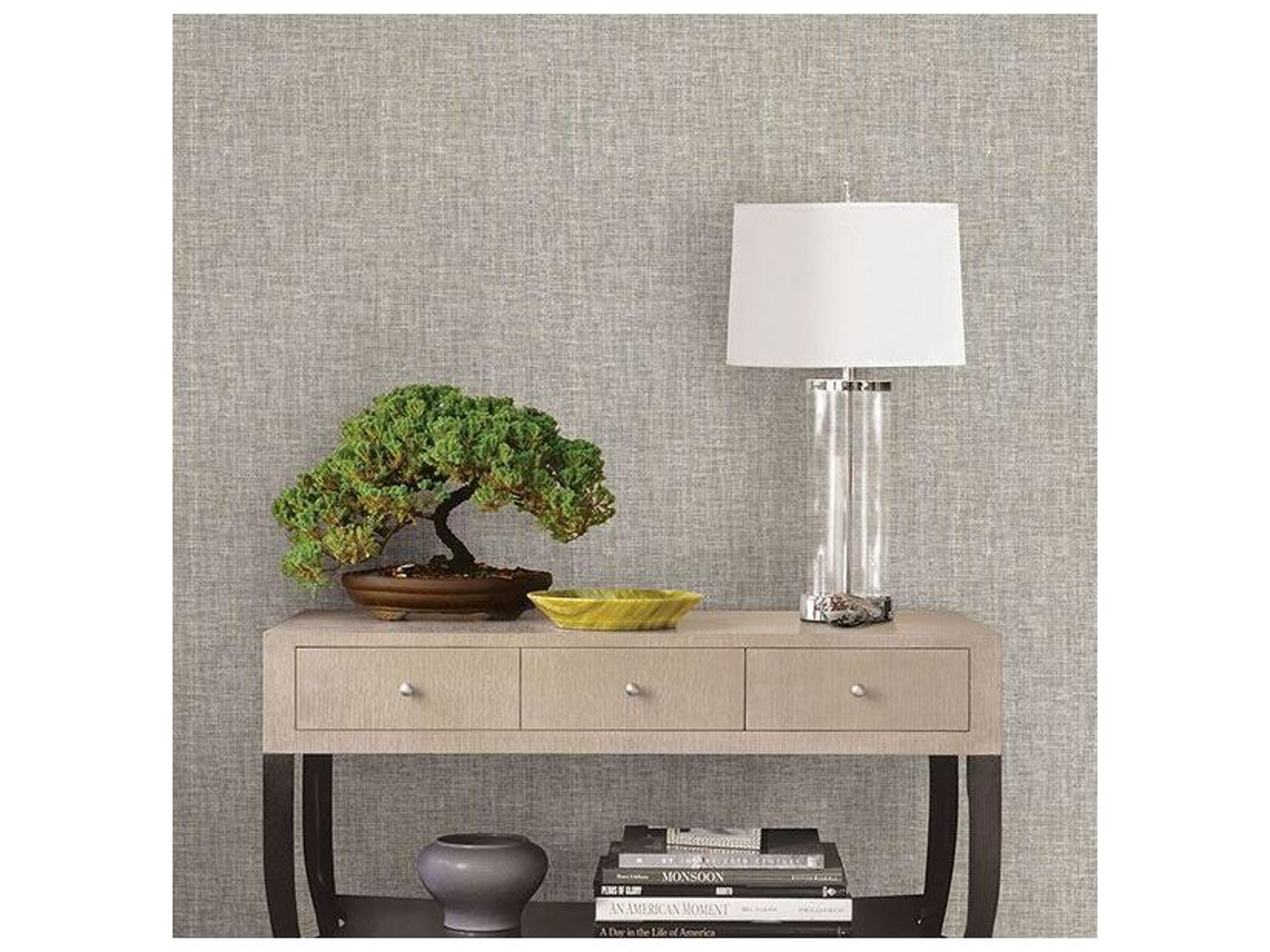 Brewster Home Fashions Techniques & Finishes Iii Sampson Grey Oasis Wallpaper