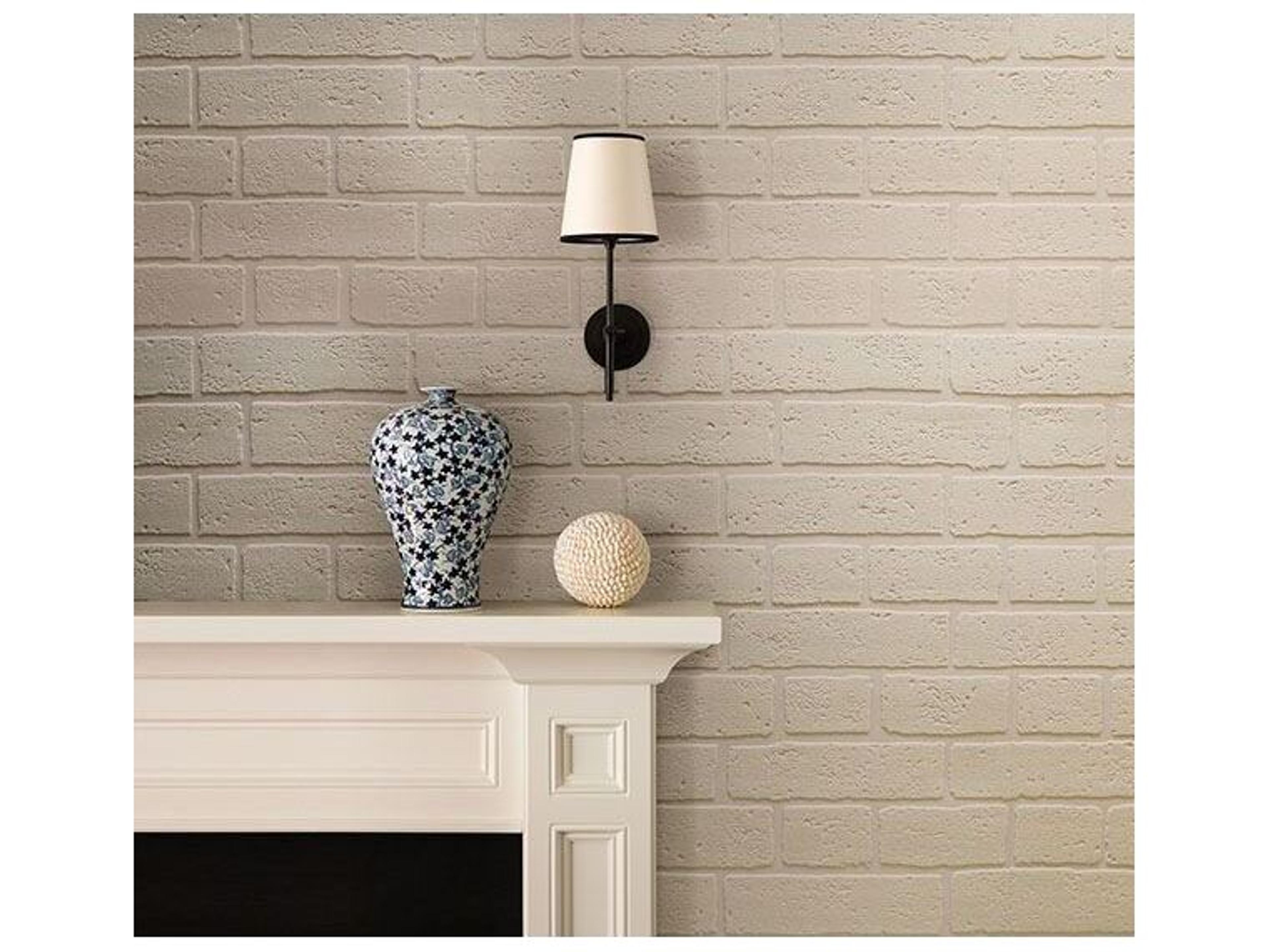 Brewster Home Fashions Paintable Solutions V Bridgers Paintable Brick Wallpaper