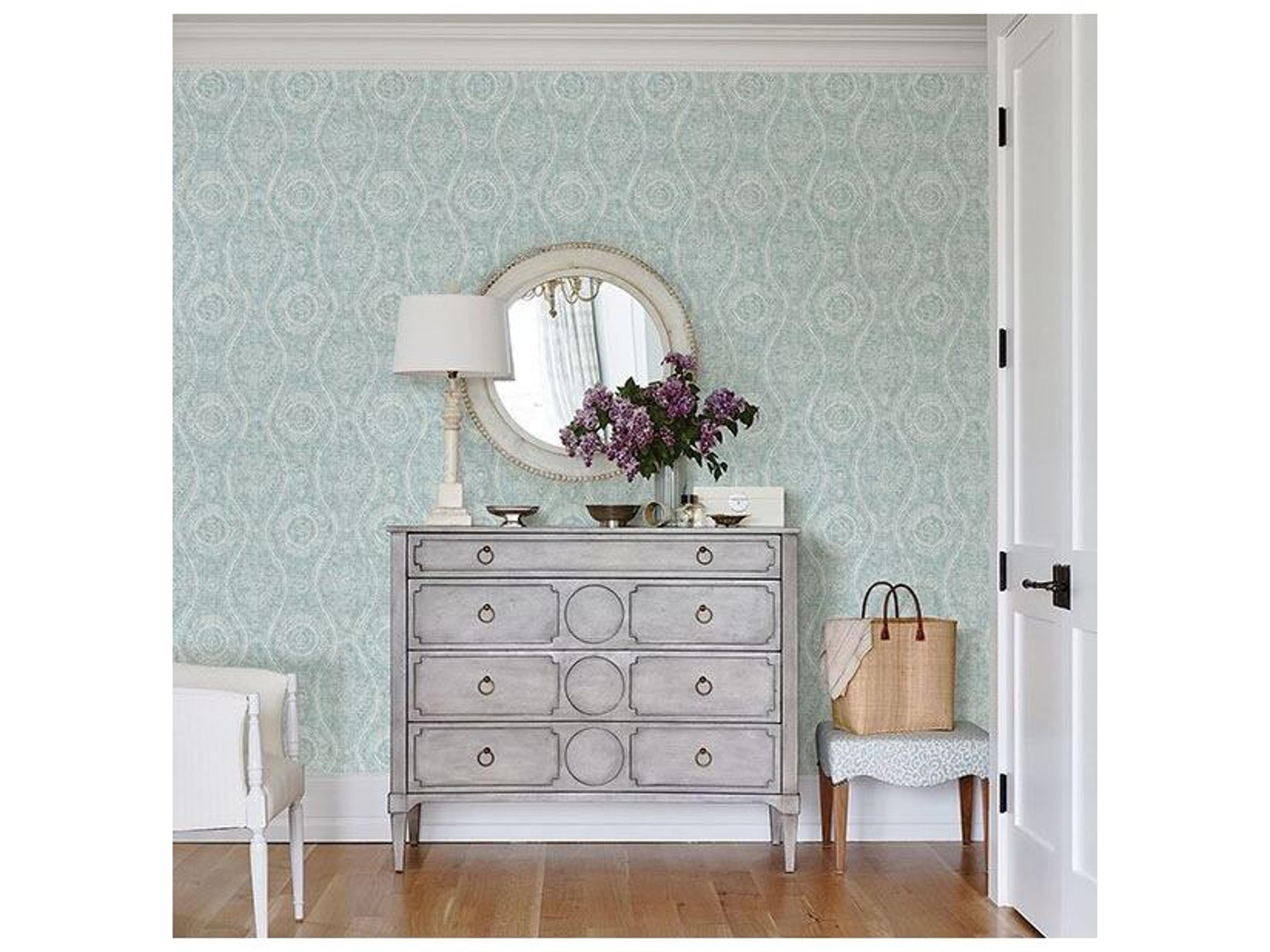 Brewster Home Fashions A-street Prints Aqua Painterly Wallpaper