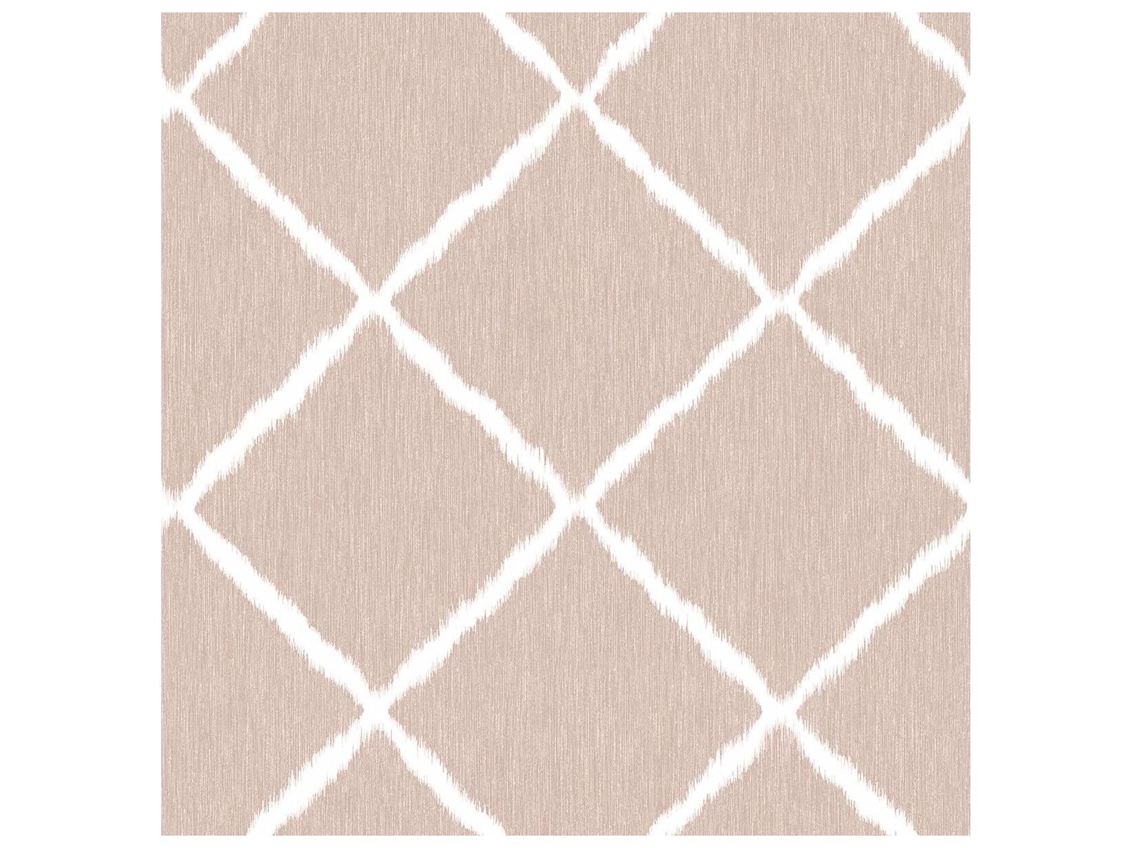 A-Street Prints Petal Ikat Trellis Non-Woven Wallpaper Pink