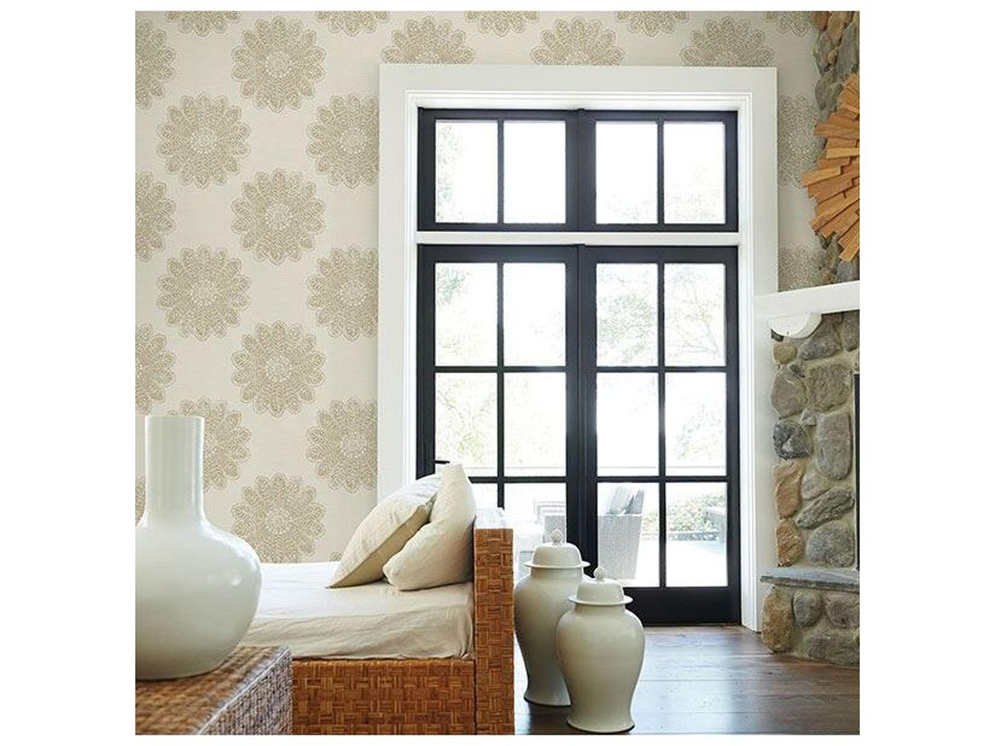 Brewster Home Fashions A-street Prints Sol Light Brown Medallion Wallpaper