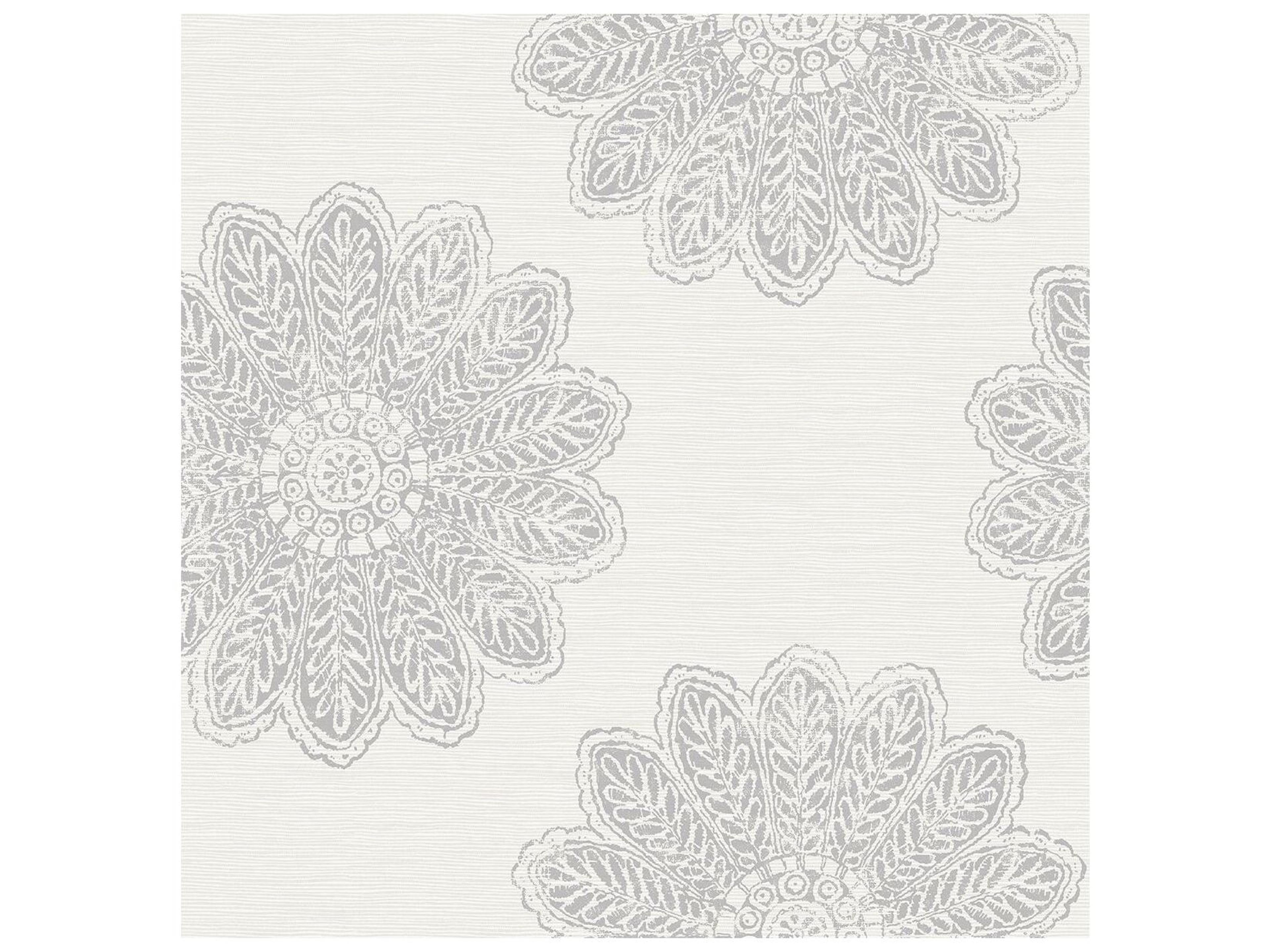 A-street Prints Sol Light Grey Medallion Wallpaper