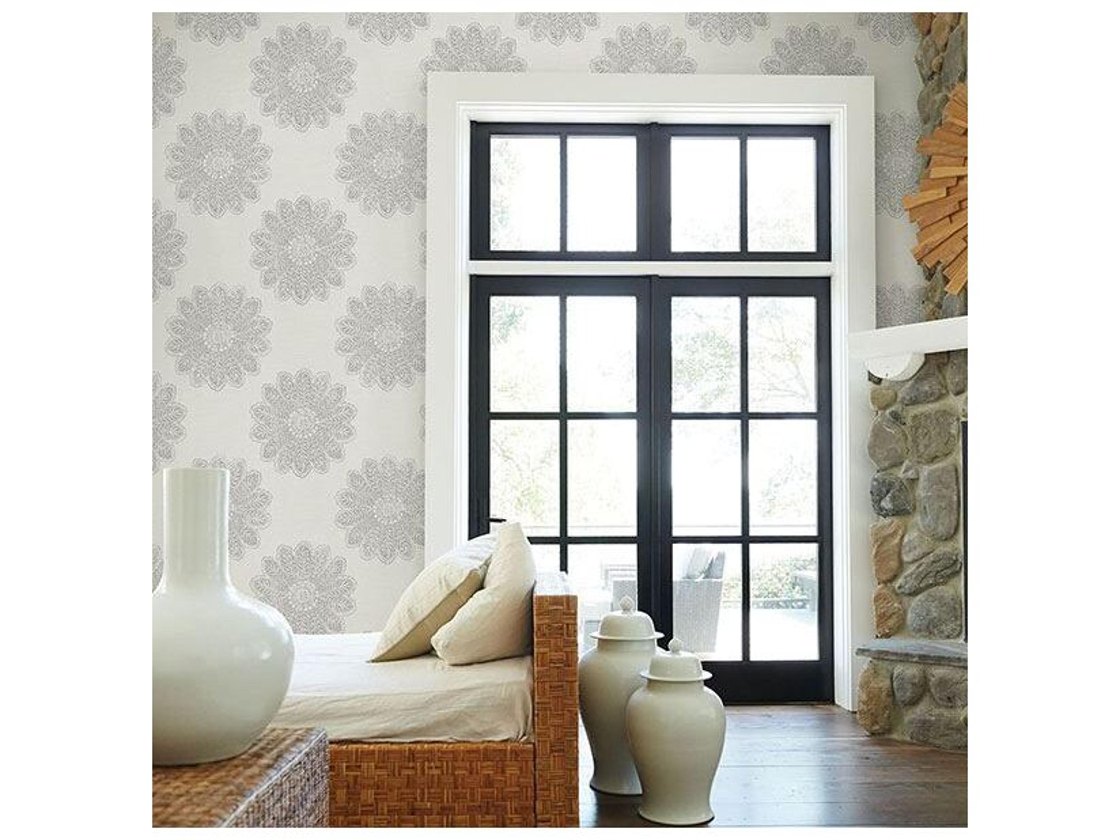 Brewster Home Fashions A-street Prints Sol Light Grey Medallion Wallpaper