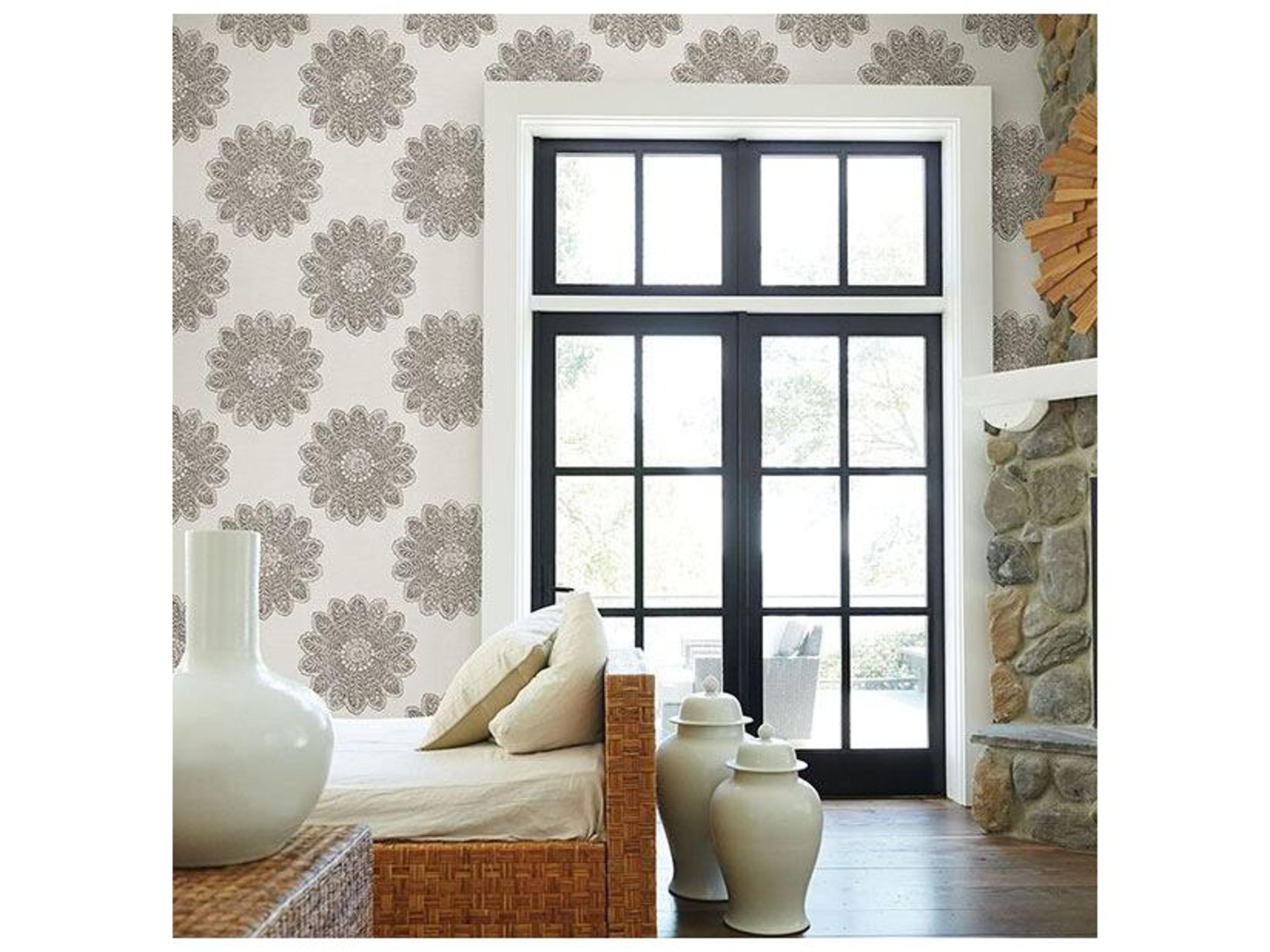 Brewster Home Fashions A-street Prints Sol Espresso Medallion Wallpaper