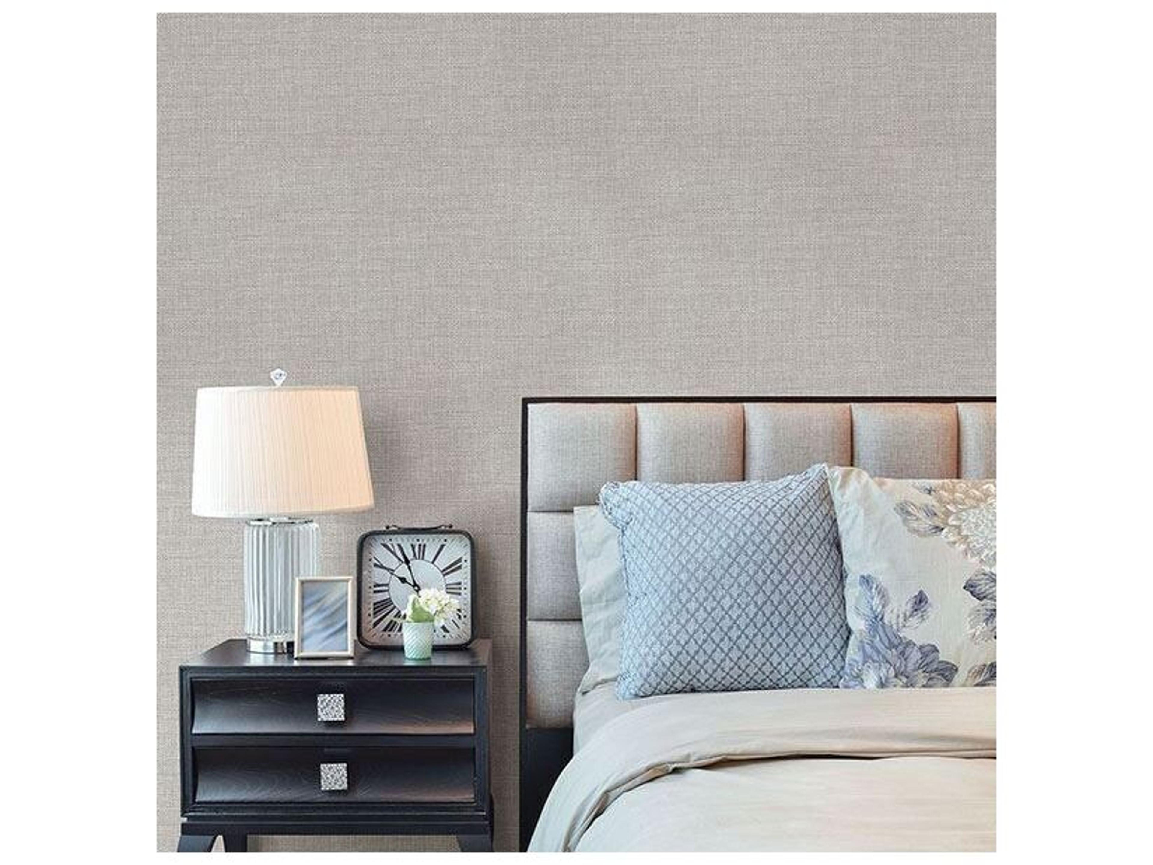 Brewster Home Fashions Warner Textures Bohemian Bling Pewter Woven Texture Wallpaper